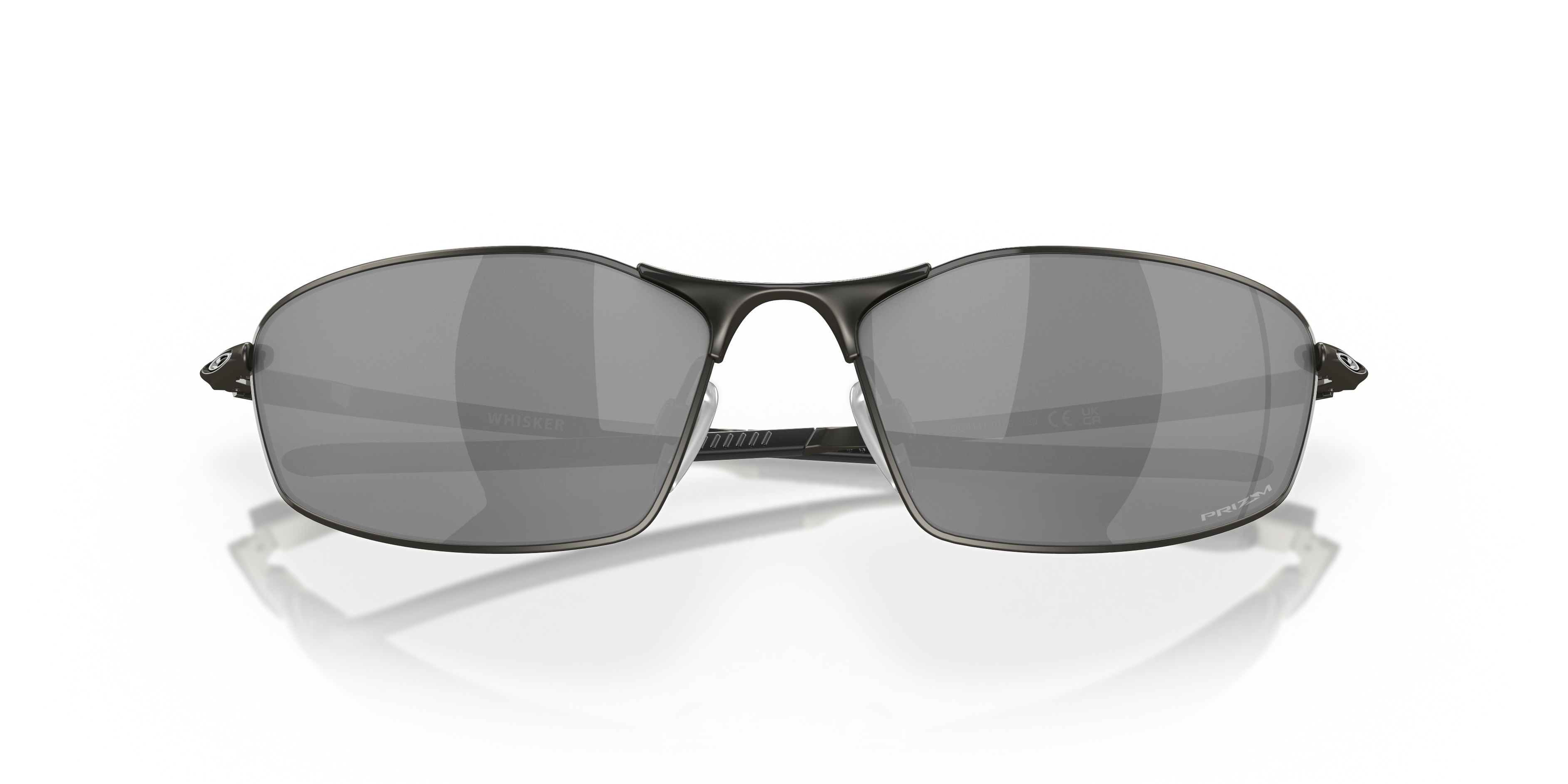 Oakley OO4141 Whisker Men's Oval Prizm Sunglasses - Satin Black Frame