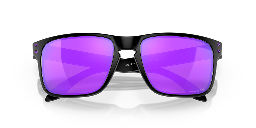 Oakley OO9102 Holbrook Men's Square Prizm Sunglasses - Polished Black Frame