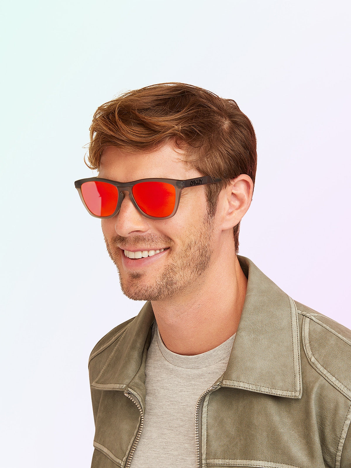 Oakley OO9284 Frogskins Range Men's Round Prizm Sunglasses - Matte Grey Smoke Frame