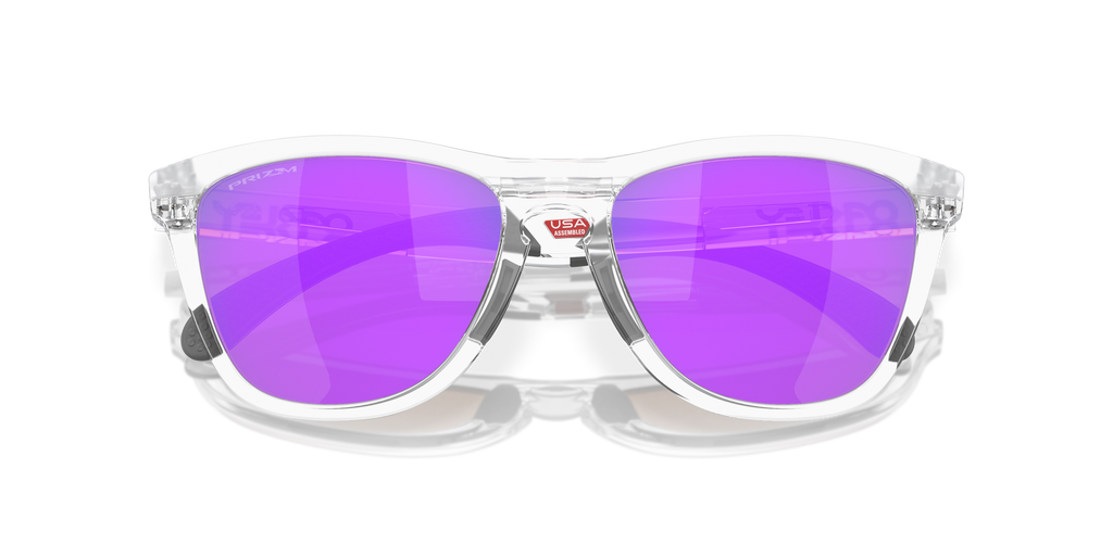 Oakley OO9284 Frogskins Range Men's Round Prizm Sunglasses - Matte Grey Smoke Frame