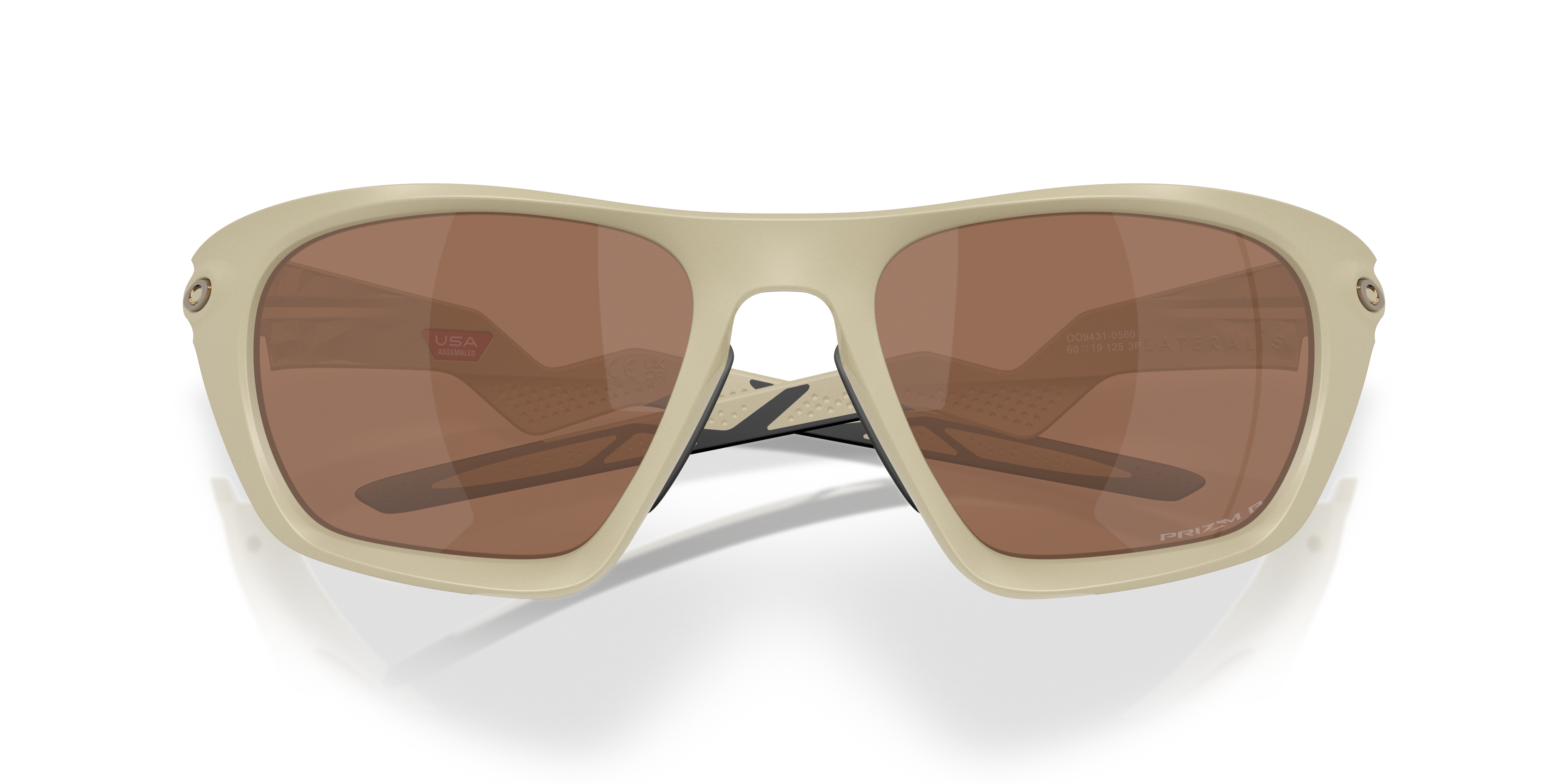 Oakley OO9431 Lateralis Men's Rectangle Prizm Sunglasses - Matte Black Frame