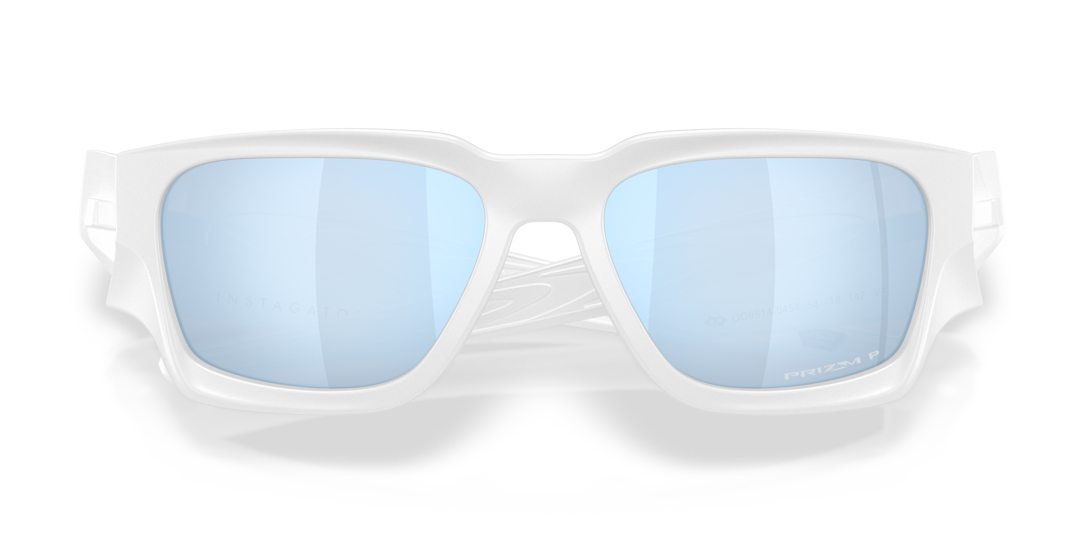 Oakley OO9514 Instagator Men's Rectangle Prizm Polarized Sunglasses - Matte White Frame