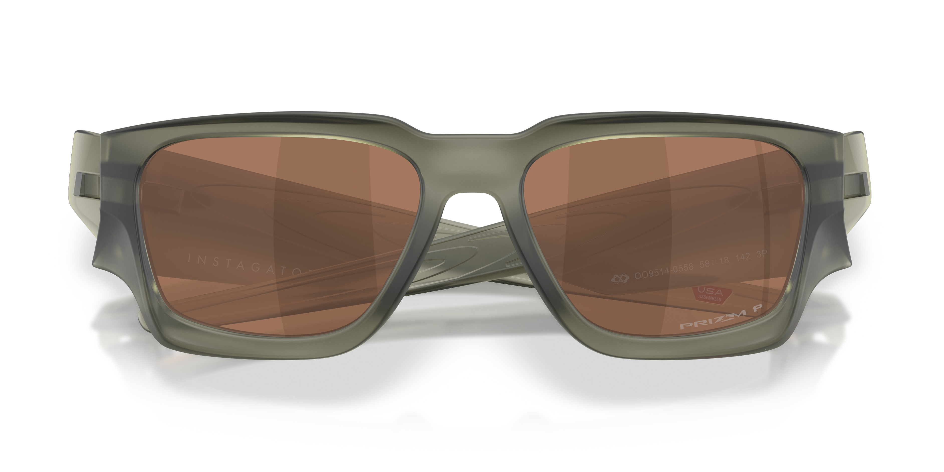 Oakley OO9514 Instagator Men's Rectangle Prizm Polarized Sunglasses - Matte Olive Ink Frame