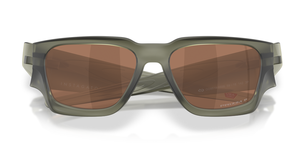 Oakley OO9514 Instagator Men's Rectangle Prizm Polarized Sunglasses - Matte Black Frame