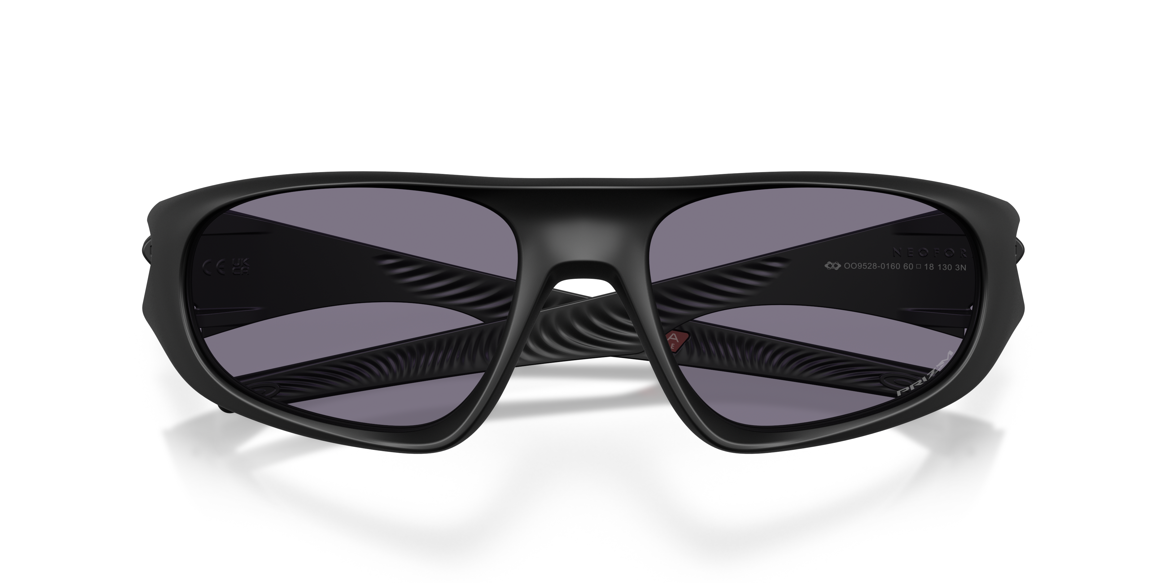 Oakley OO9528 Neoforma Unisex Oval Prizm Sunglasses - Matte Carbon Frame