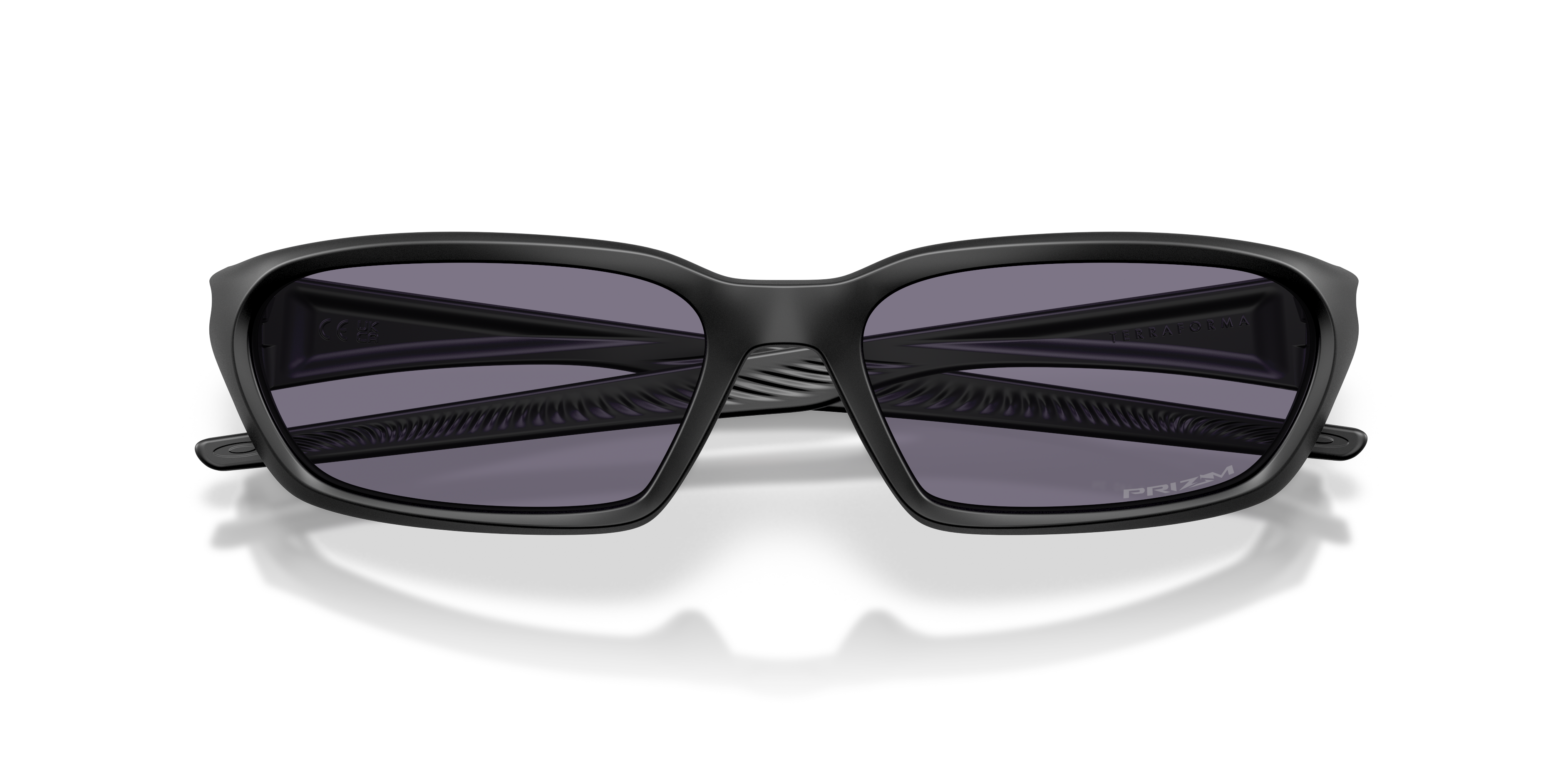 Oakley OO9530 Terraforma Unisex Rectangle Prizm Sunglasses - Matte Grey Smoke Frame
