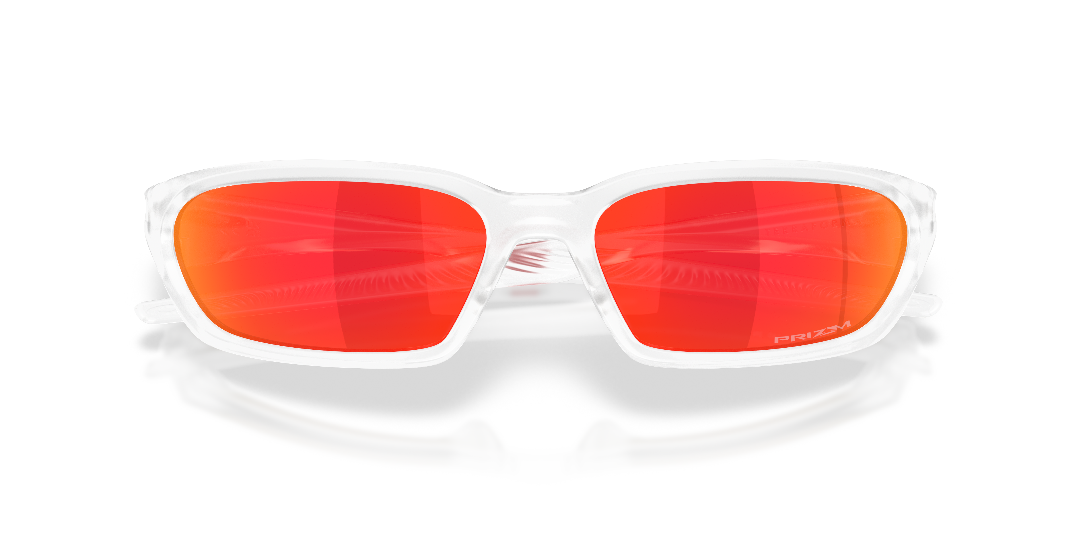 Oakley OO9530 Terraforma Unisex Rectangle Prizm Sunglasses - Matte Clear Frame