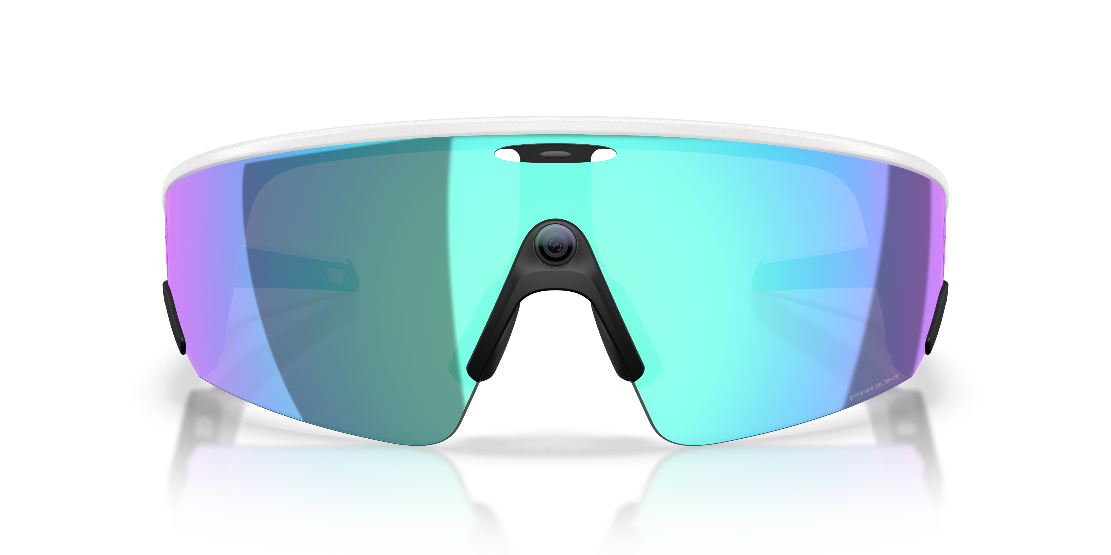 Oakley Meta Vanguard Unisex Rectangle Prizm Sunglasses - White Frame