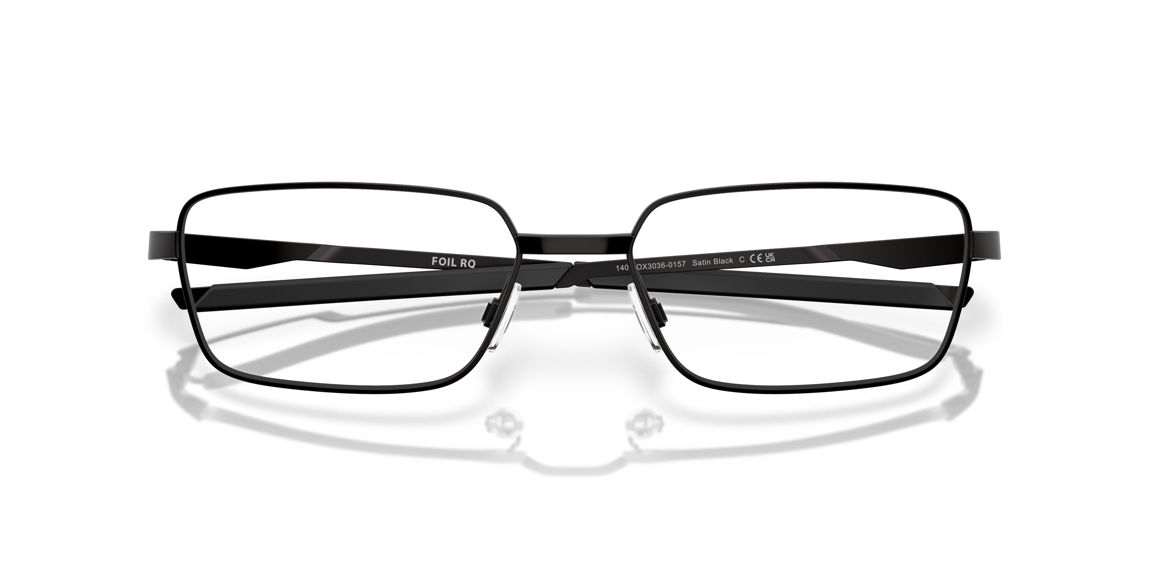 Oakley OX3036 Foil RQ Men's Rectangle Eyeglass Frames - Satin Lead Frame