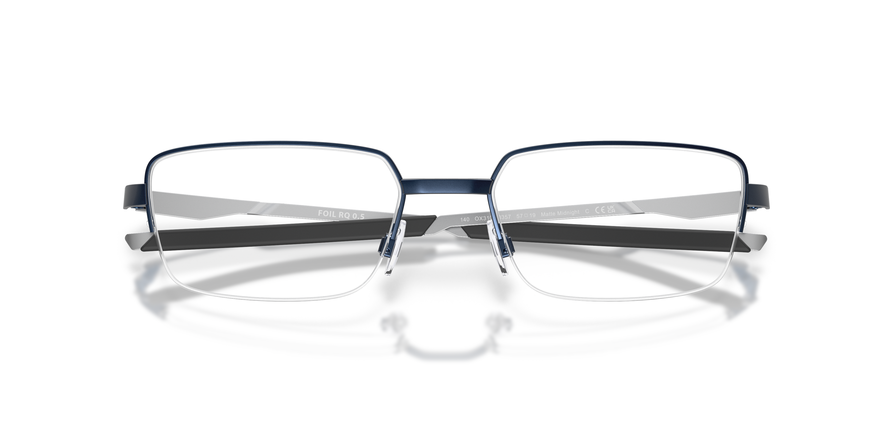Oakley OX3100 Foil RQ 0.5 Unisex Rectangle Eyeglass Frames - Matte Midnight Frame