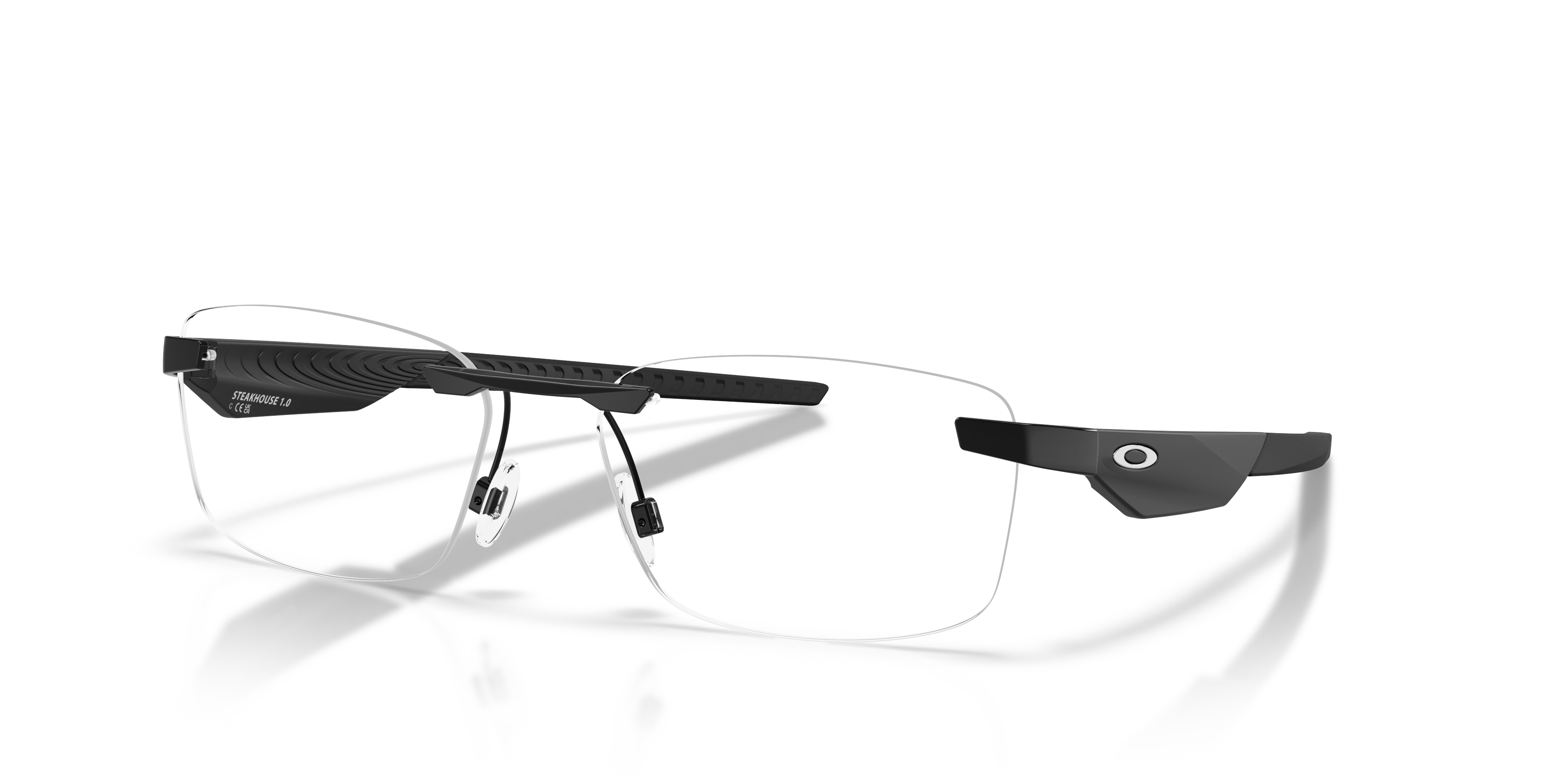 Oakley OX3126 Steakhouse 1.0 Unisex Rectangle Eyeglass Frames - Satin Chrome Frame