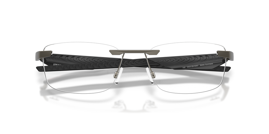 Oakley OX3126 Steakhouse 1.0 Unisex Rectangle Eyeglass Frames - Satin Chrome Frame
