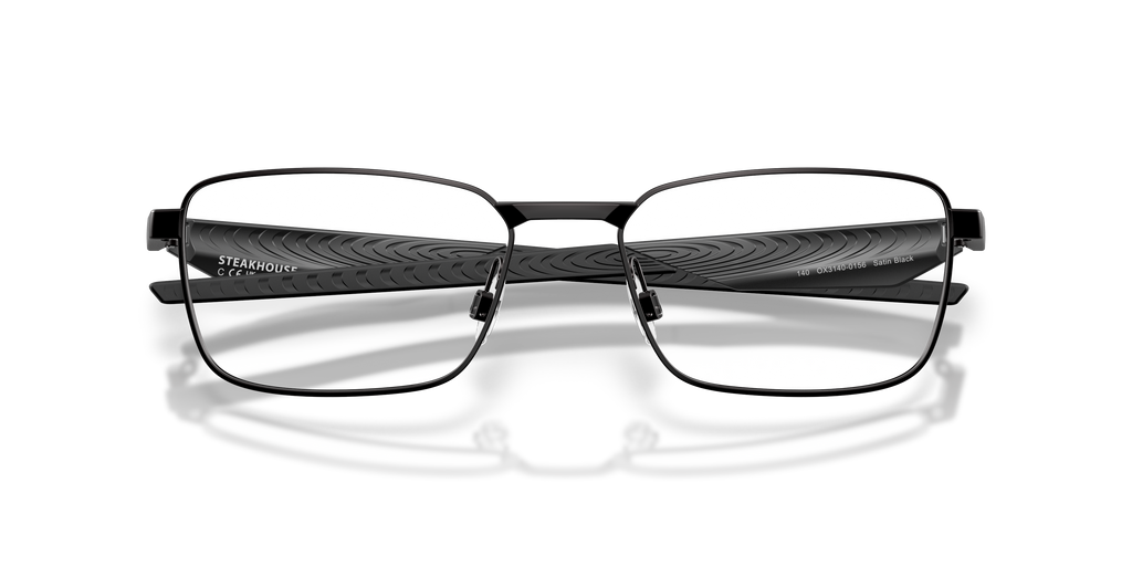 Oakley OX3140 Steakhouse Unisex Rectangle Eyeglass Frames - Satin Light Steel Frame