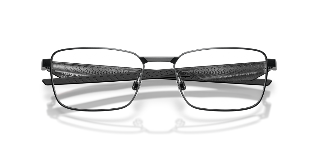 Oakley OX3140 Steakhouse Unisex Rectangle Eyeglass Frames - Satin Black Frame