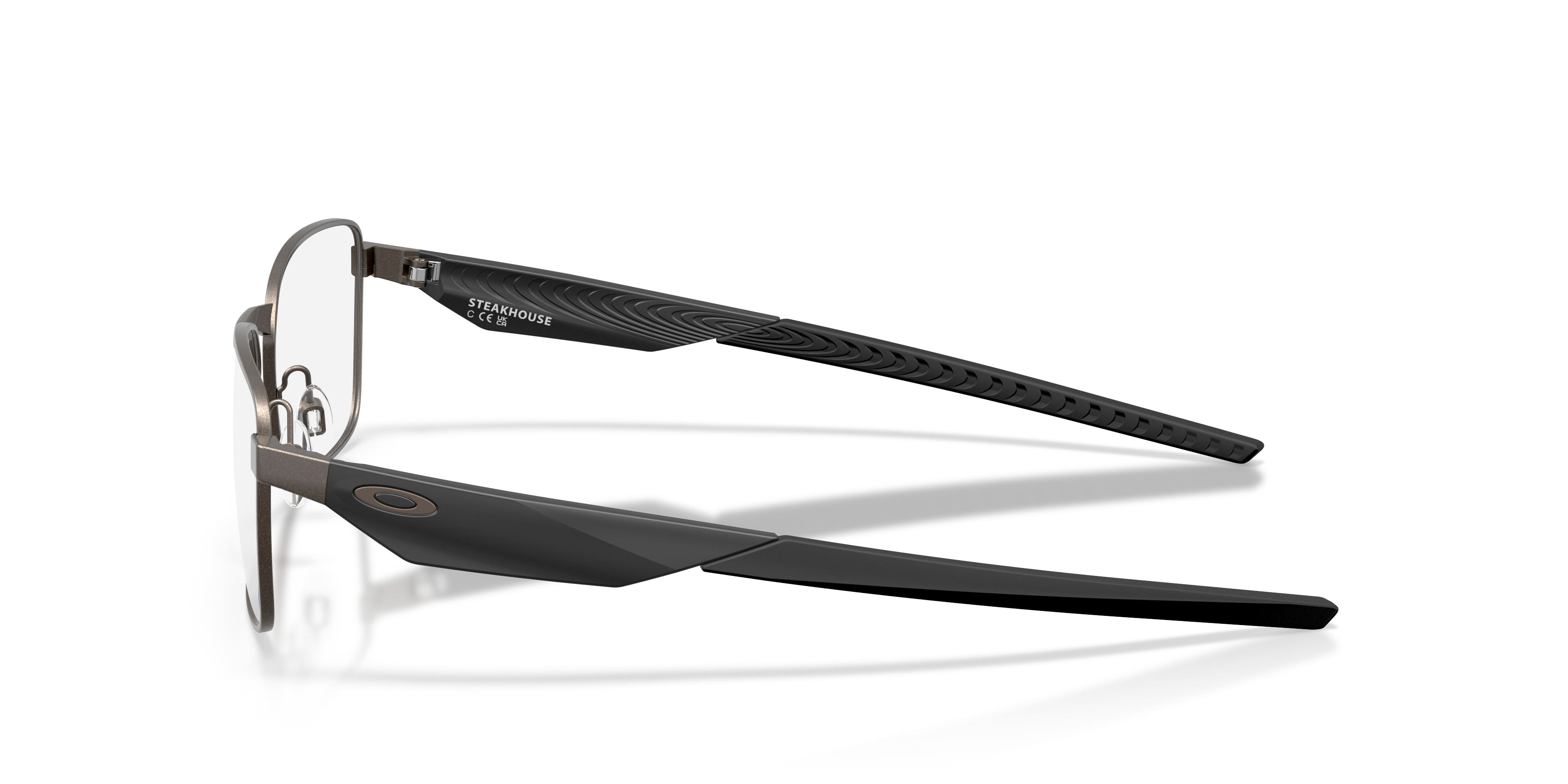Oakley OX3140 Steakhouse Unisex Rectangle Eyeglass Frames - Satin Lead Frame