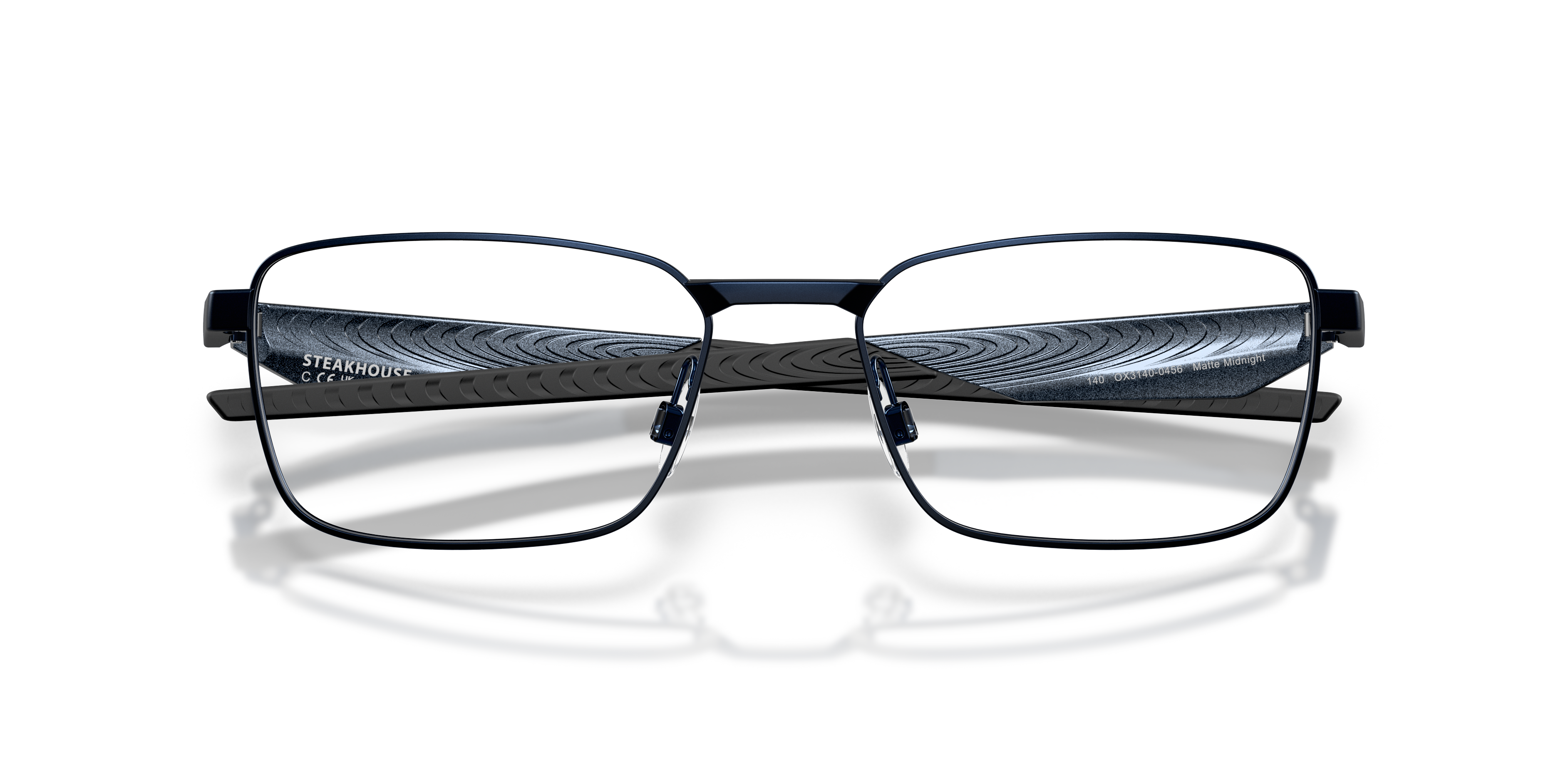 Oakley OX3140 Steakhouse Unisex Rectangle Eyeglass Frames - Matte Midnight Frame