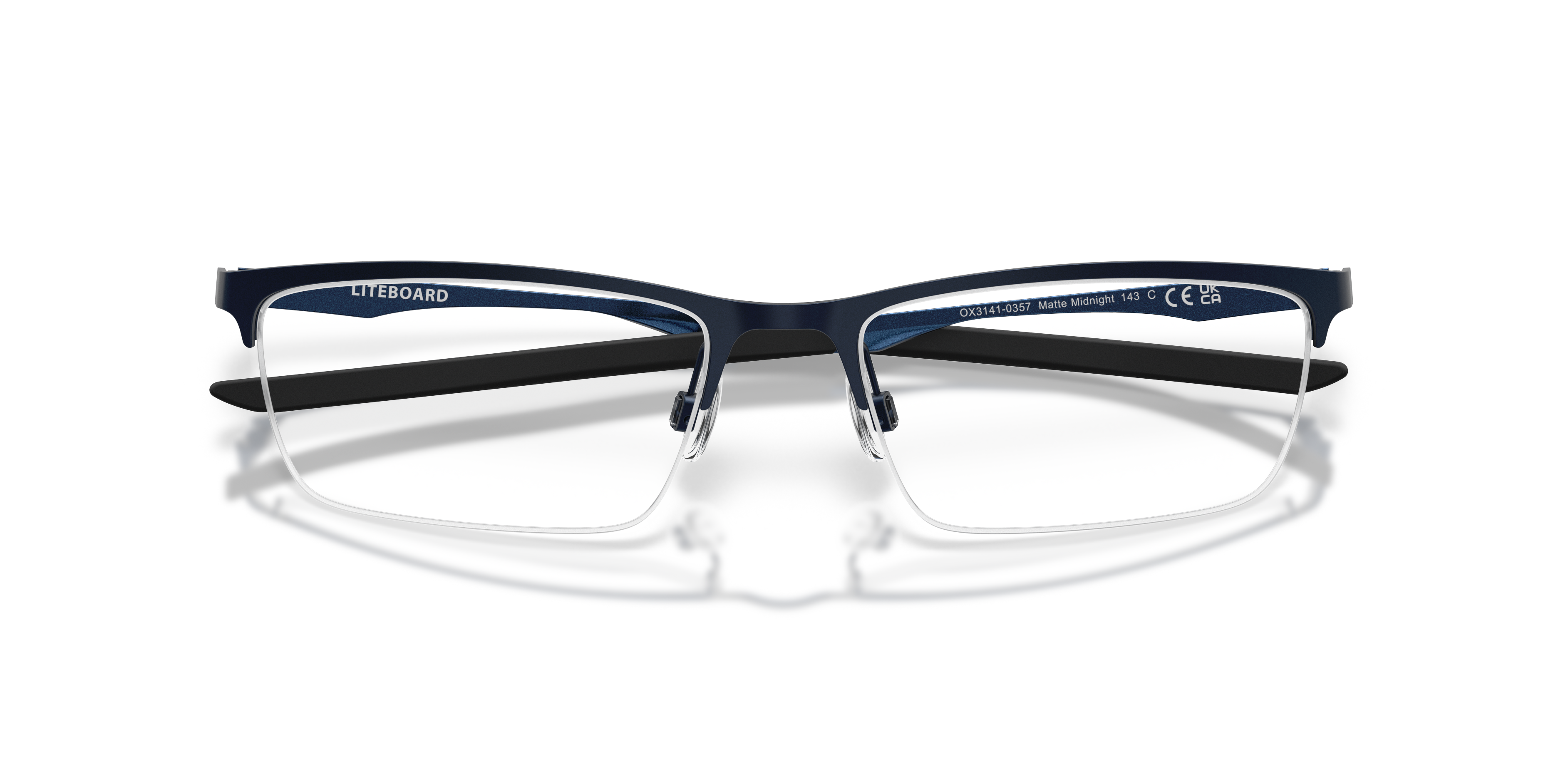 Oakley OX3141 Liteboard Unisex Rectangle Eyeglass Frames - Satin Black Frame