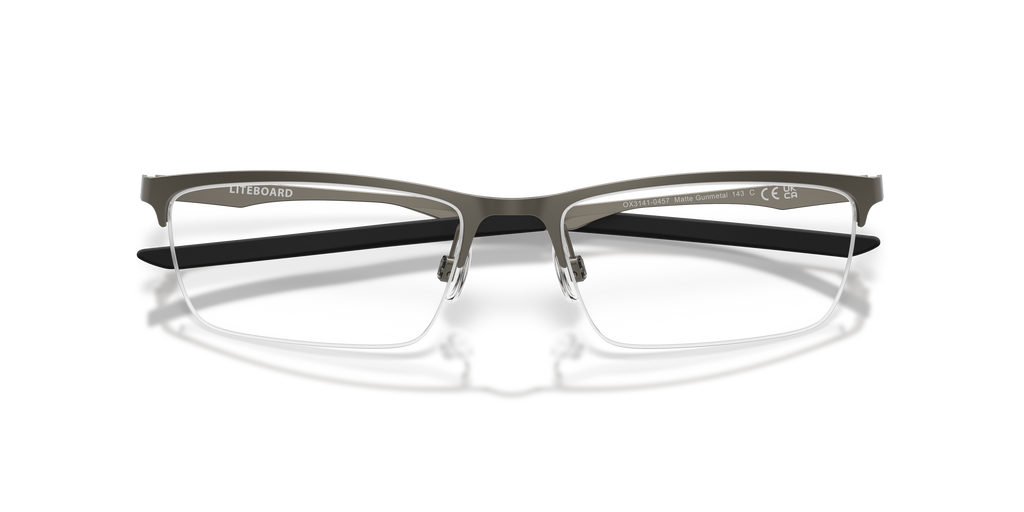 Oakley OX3141 Liteboard Unisex Rectangle Eyeglass Frames - Satin Black Frame