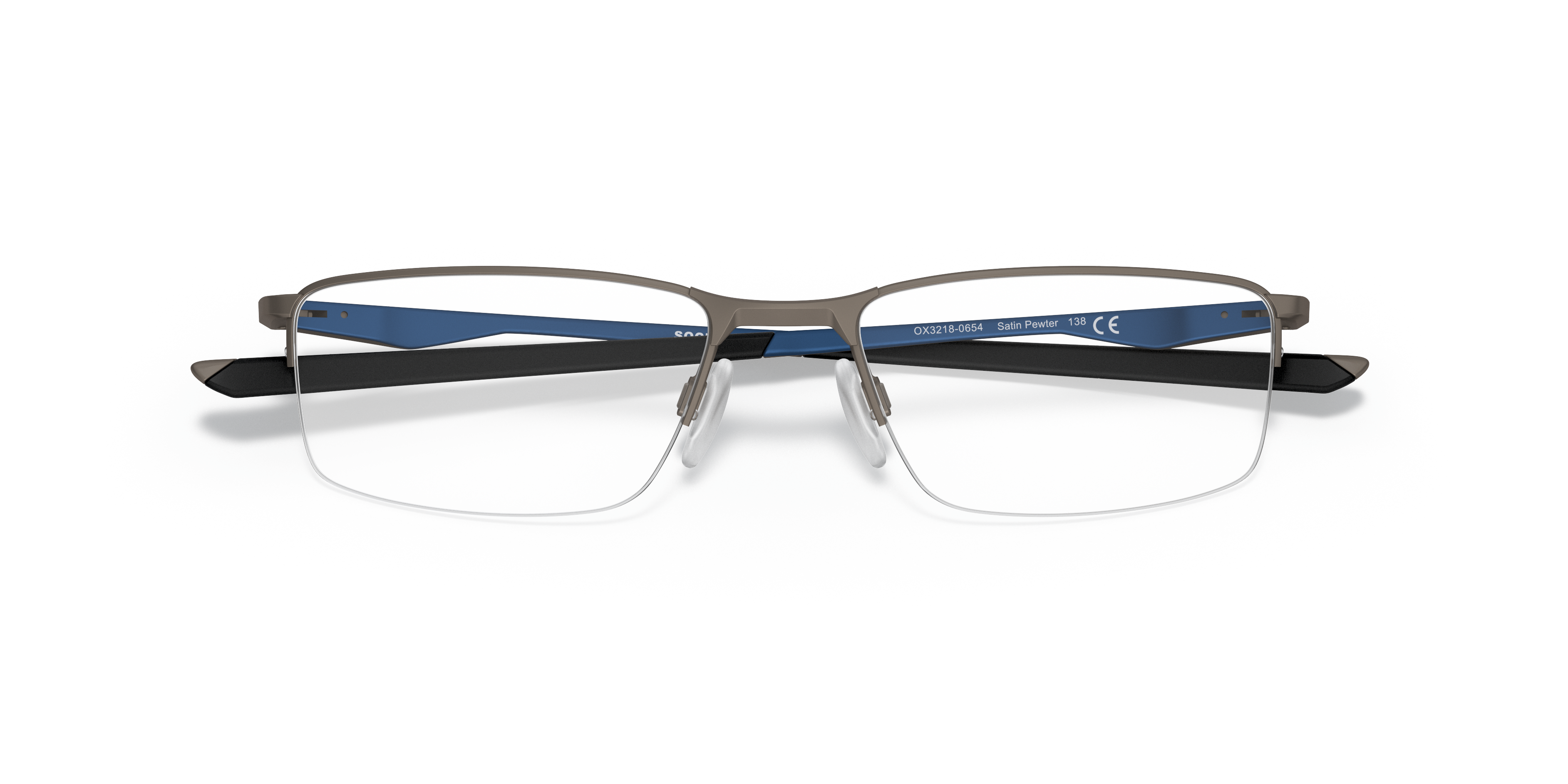 Oakley OX3218 Socket 5.5 Men's Rectangle Eyeglass Frames - Polished Black Frame