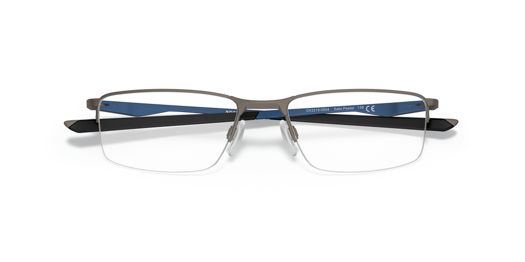 Oakley OX3218 Socket 5.5 Men's Rectangle Eyeglass Frames - Satin Pewter Frame