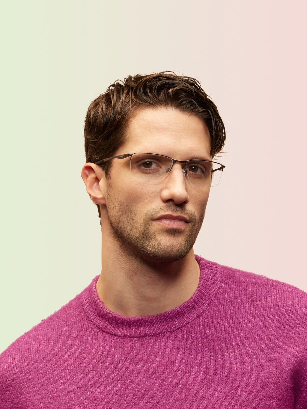 Oakley OX3218 Socket 5.5 Men's Rectangle Eyeglass Frames - Satin Lead Frame