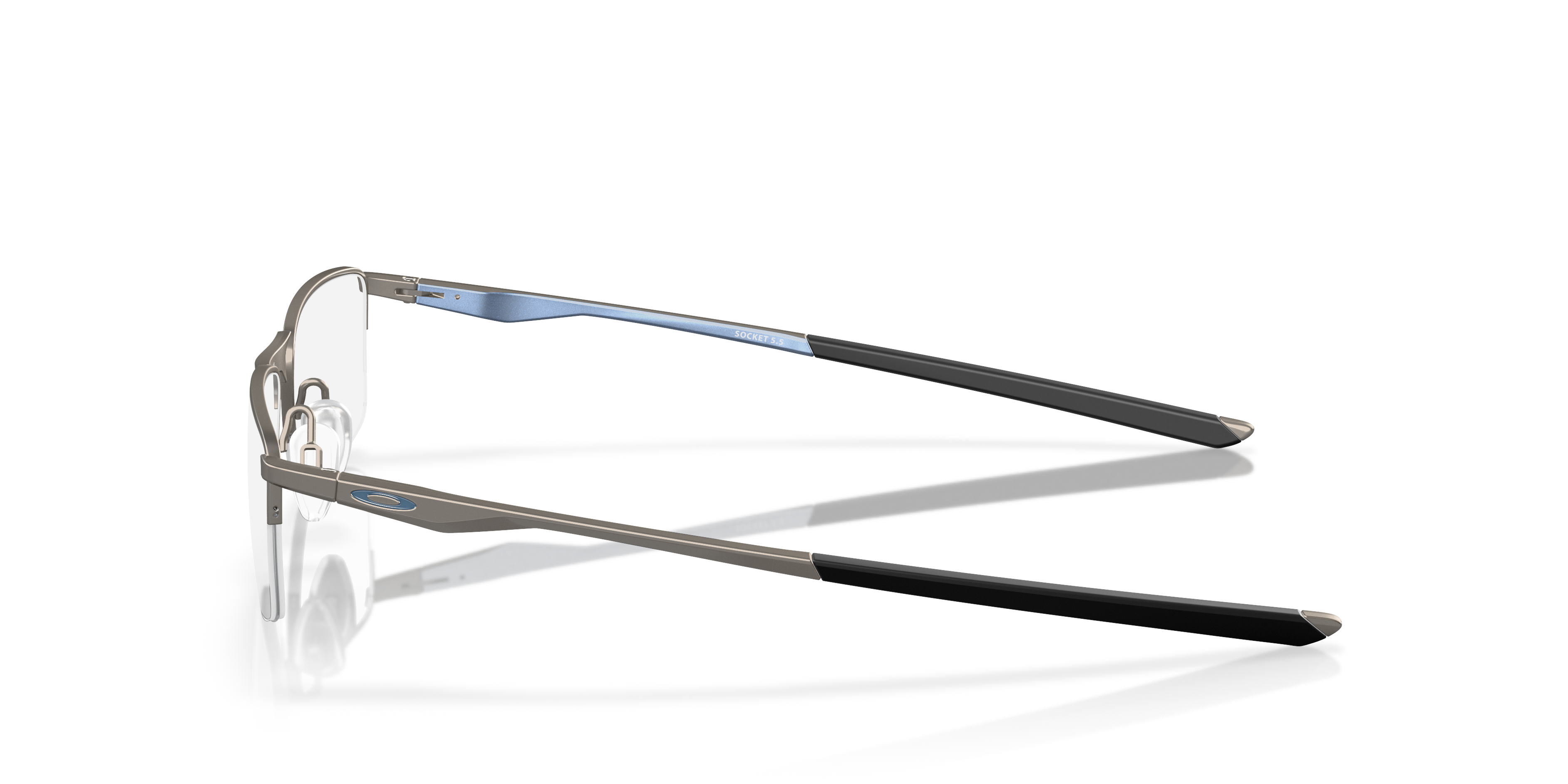 Oakley OX3218 Socket 5.5 Men's Rectangle Eyeglass Frames - Satin Pewter Frame