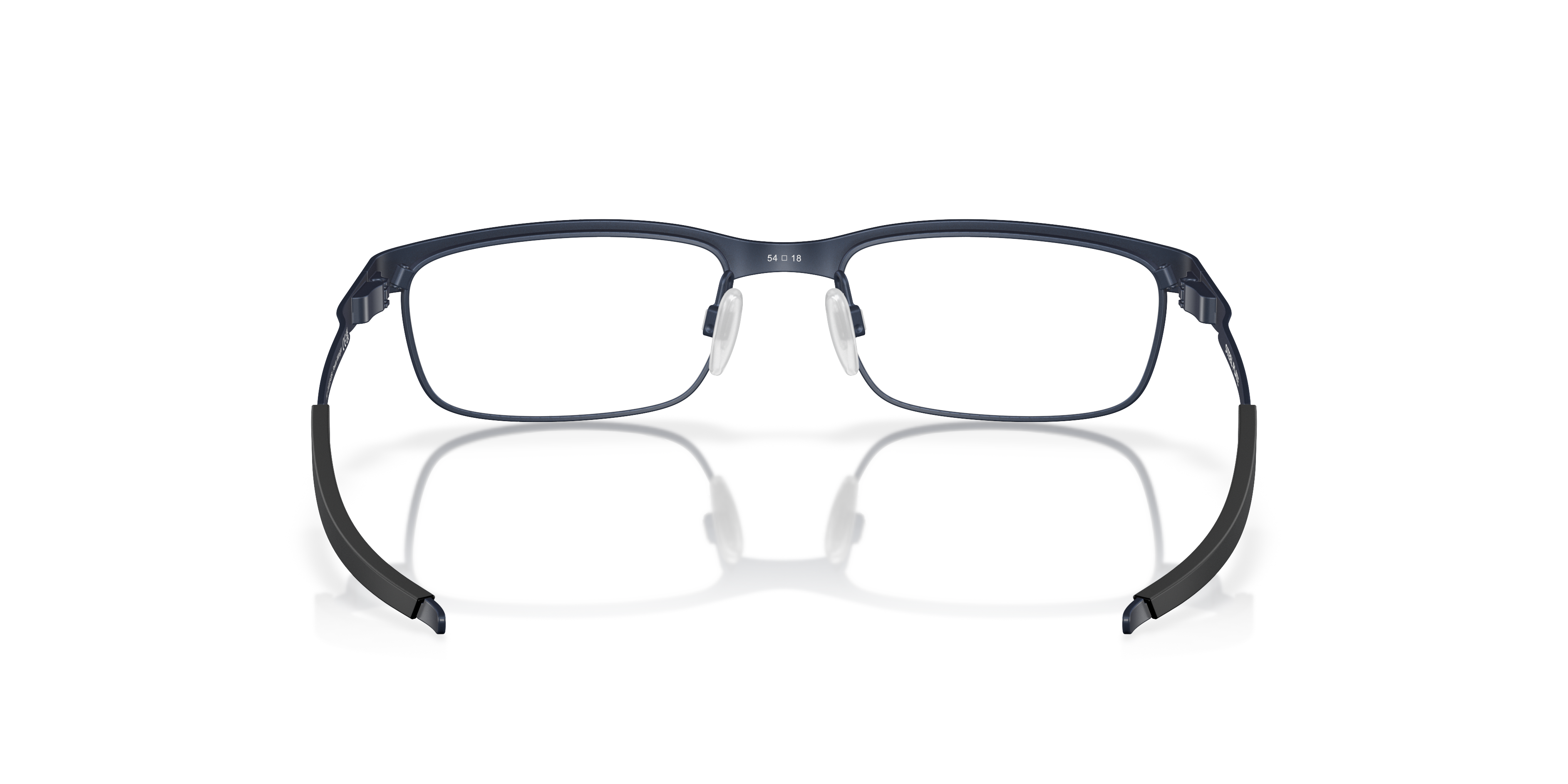 Oakley OX3222 Steel Plate Men's Rectangle Eyeglass Frames - Powder Midnight Frame