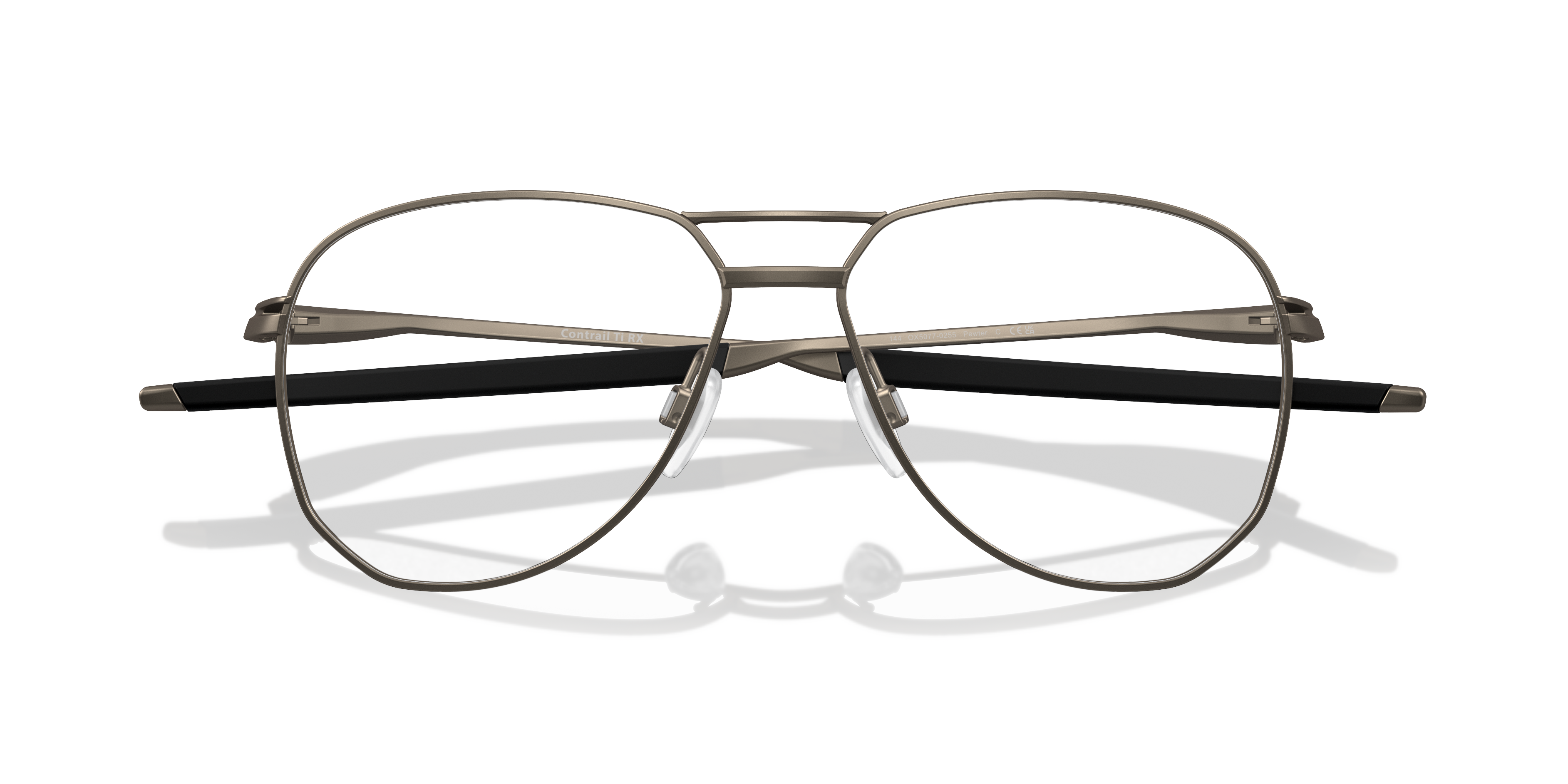 Oakley OX5077 Contrail TI Men's Round Eyeglass Frames - Pewter Frame