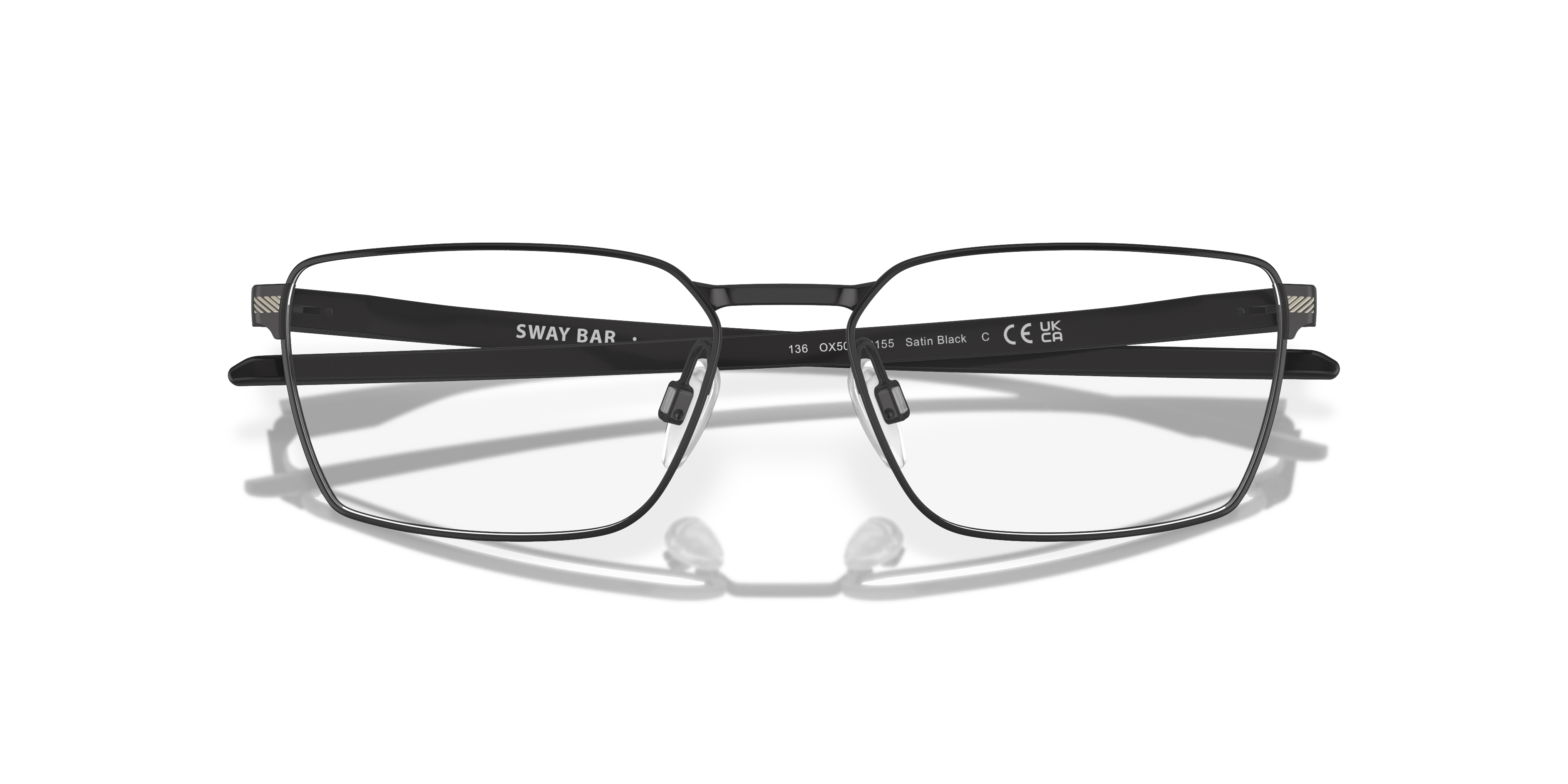 Oakley OX5078 Sway Bar Men's Rectangle Eyeglass Frames - Satin Black Frame
