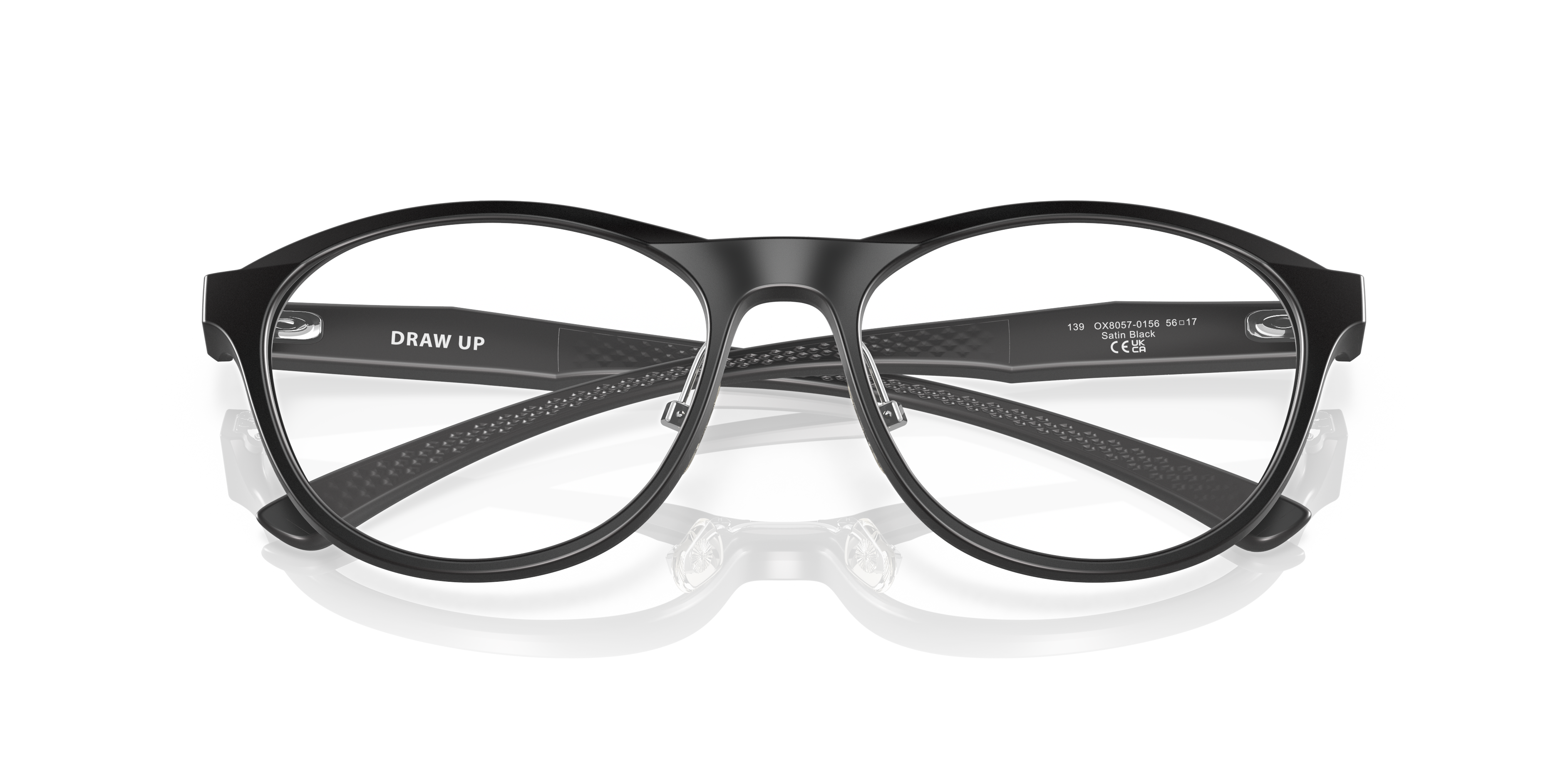 Oakley OX8057 Draw Up Women's Round Eyeglass Frames - Matte Dark Stonewash Frame