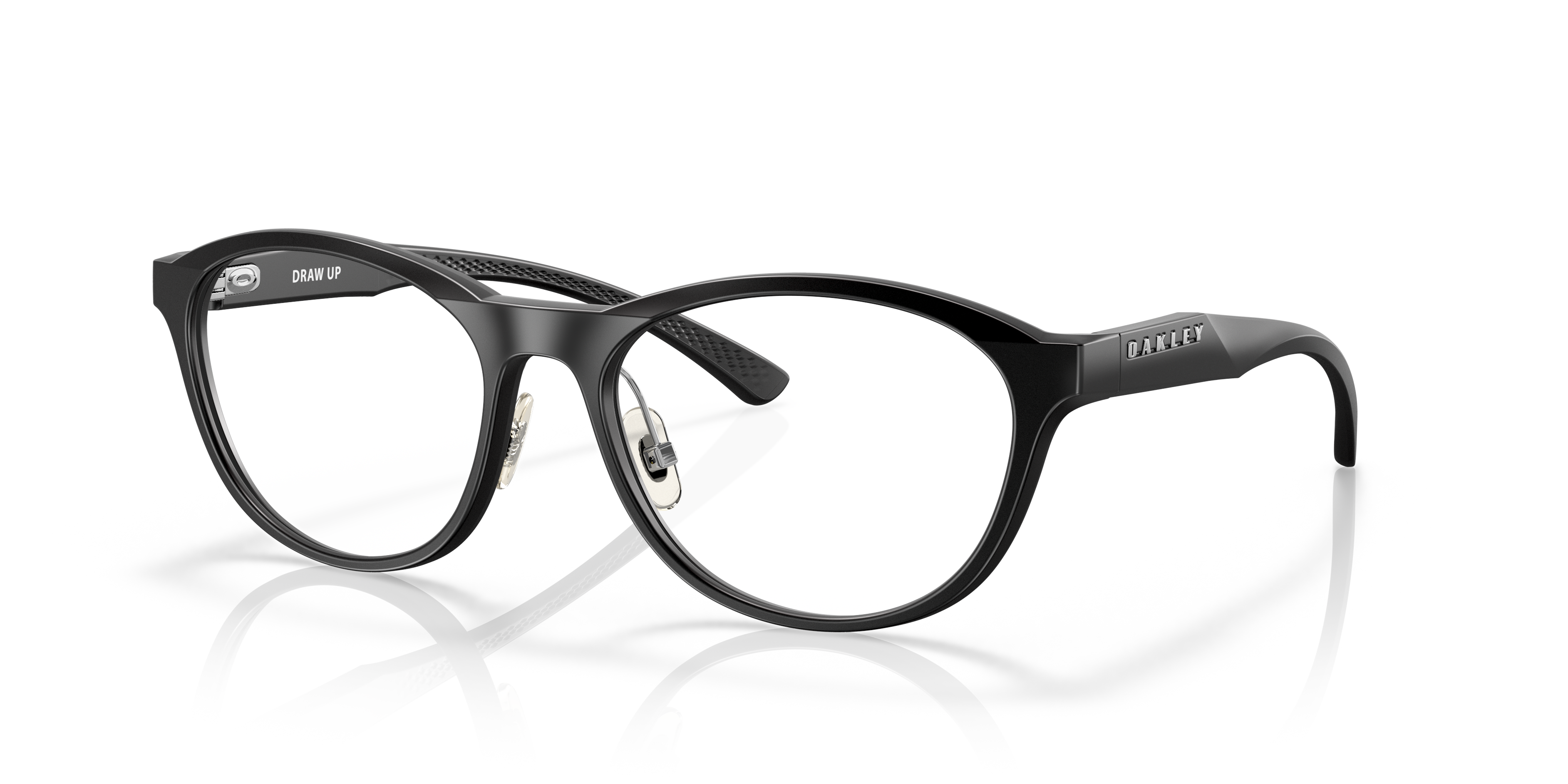 Oakley OX8057 Draw Up Women's Round Eyeglass Frames - Matte Dark Stonewash Frame