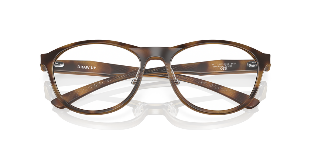 Oakley OX8057 Draw Up Women's Round Eyeglass Frames - Matte Dark Stonewash Frame
