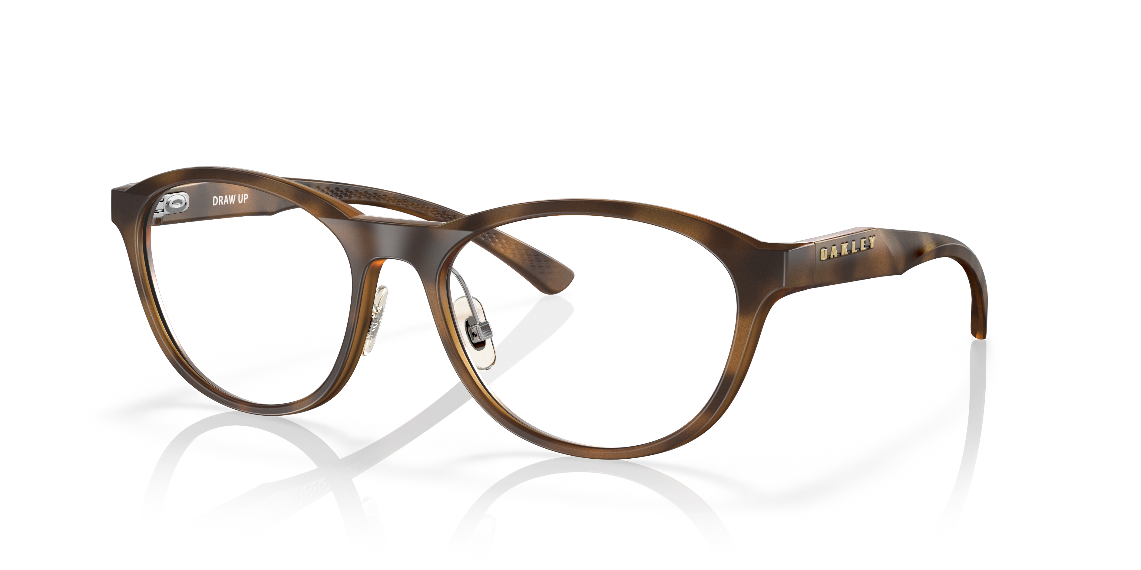 Oakley OX8057 Draw Up Women's Round Eyeglass Frames - Polished Trans Jade Frame
