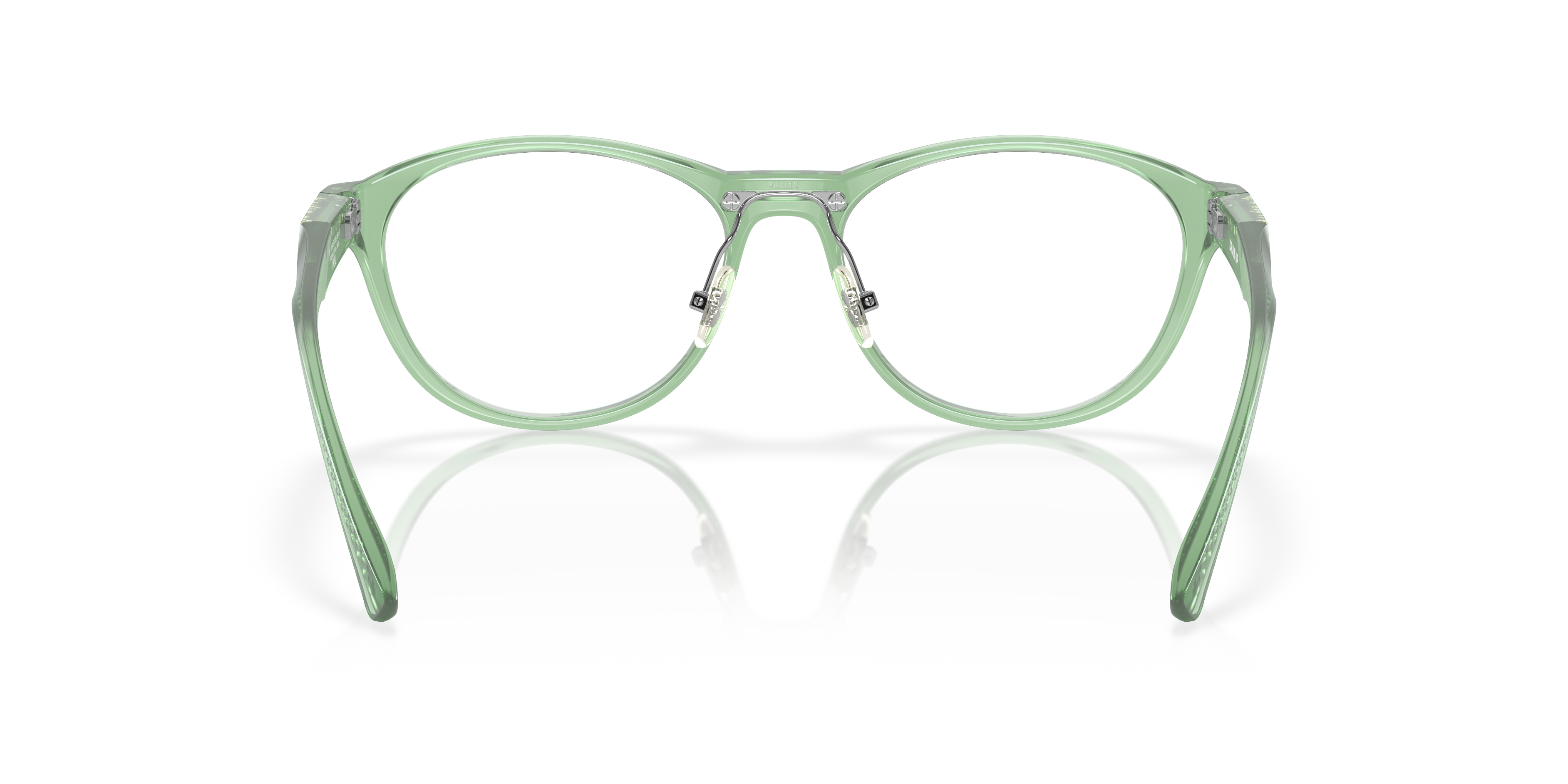 Oakley OX8057 Draw Up Women's Round Eyeglass Frames - Polished Trans Jade Frame