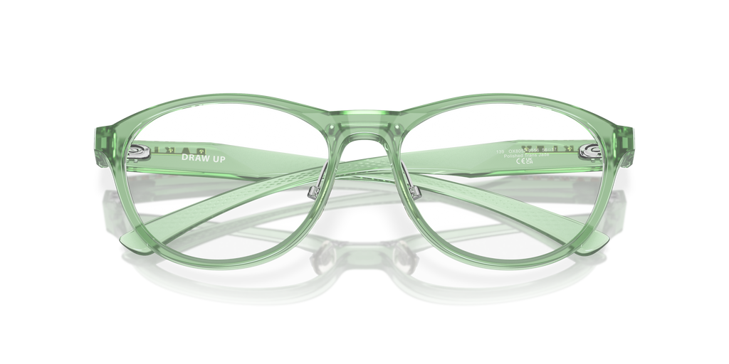Oakley OX8057 Draw Up Women's Round Eyeglass Frames - Satin Brown Tortoise Frame