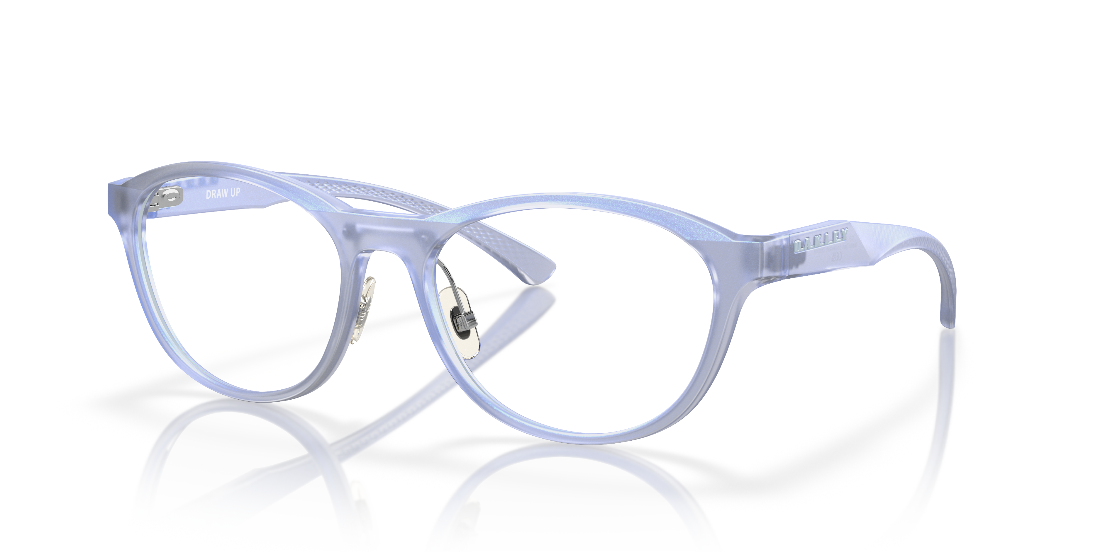 Oakley OX8057 Draw Up Women's Round Eyeglass Frames - Matte Dark Stonewash Frame