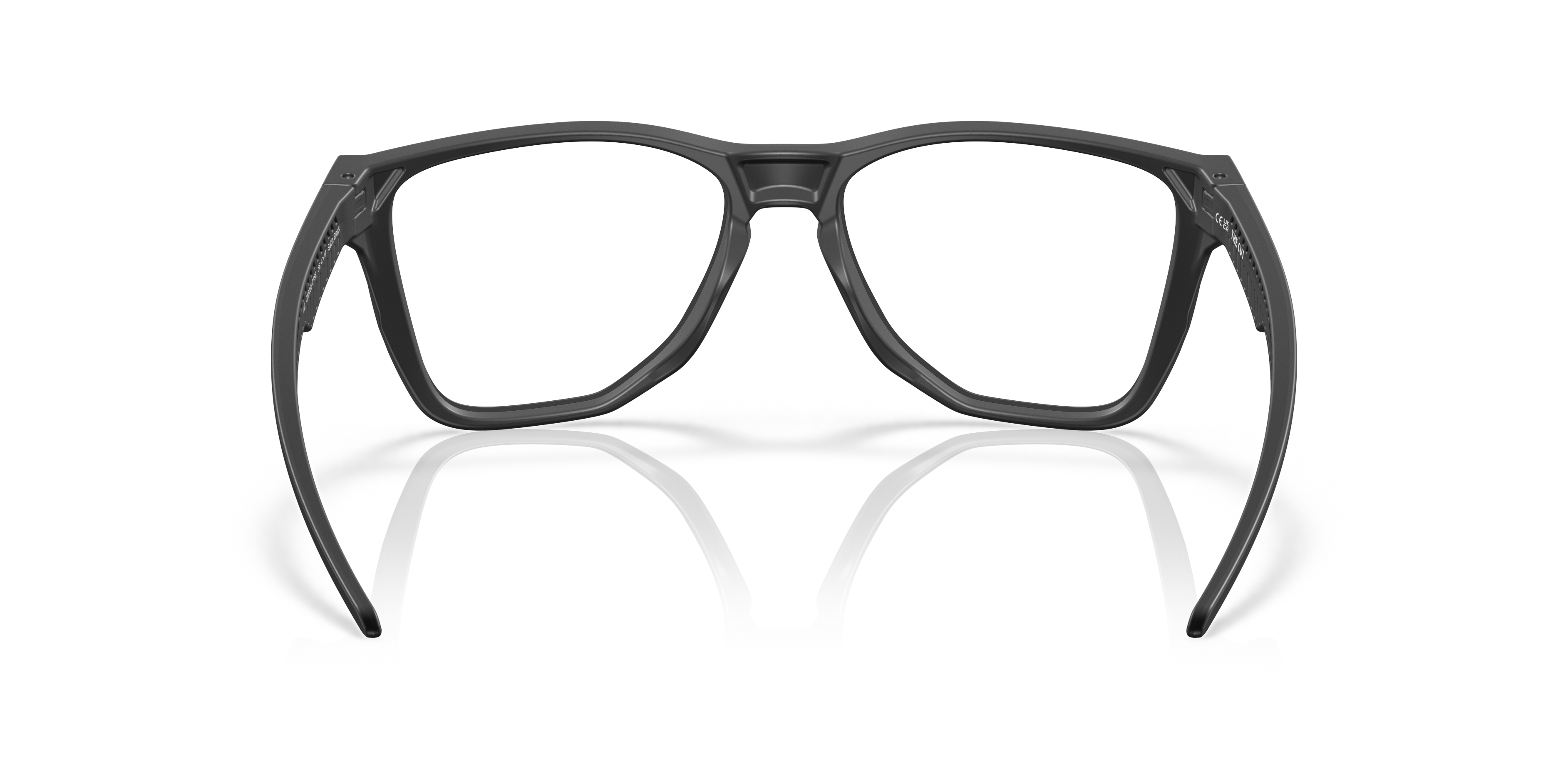 Oakley OX8058 The Cut Men's Square Eyeglass Frames - Polished Trans Jade Frame