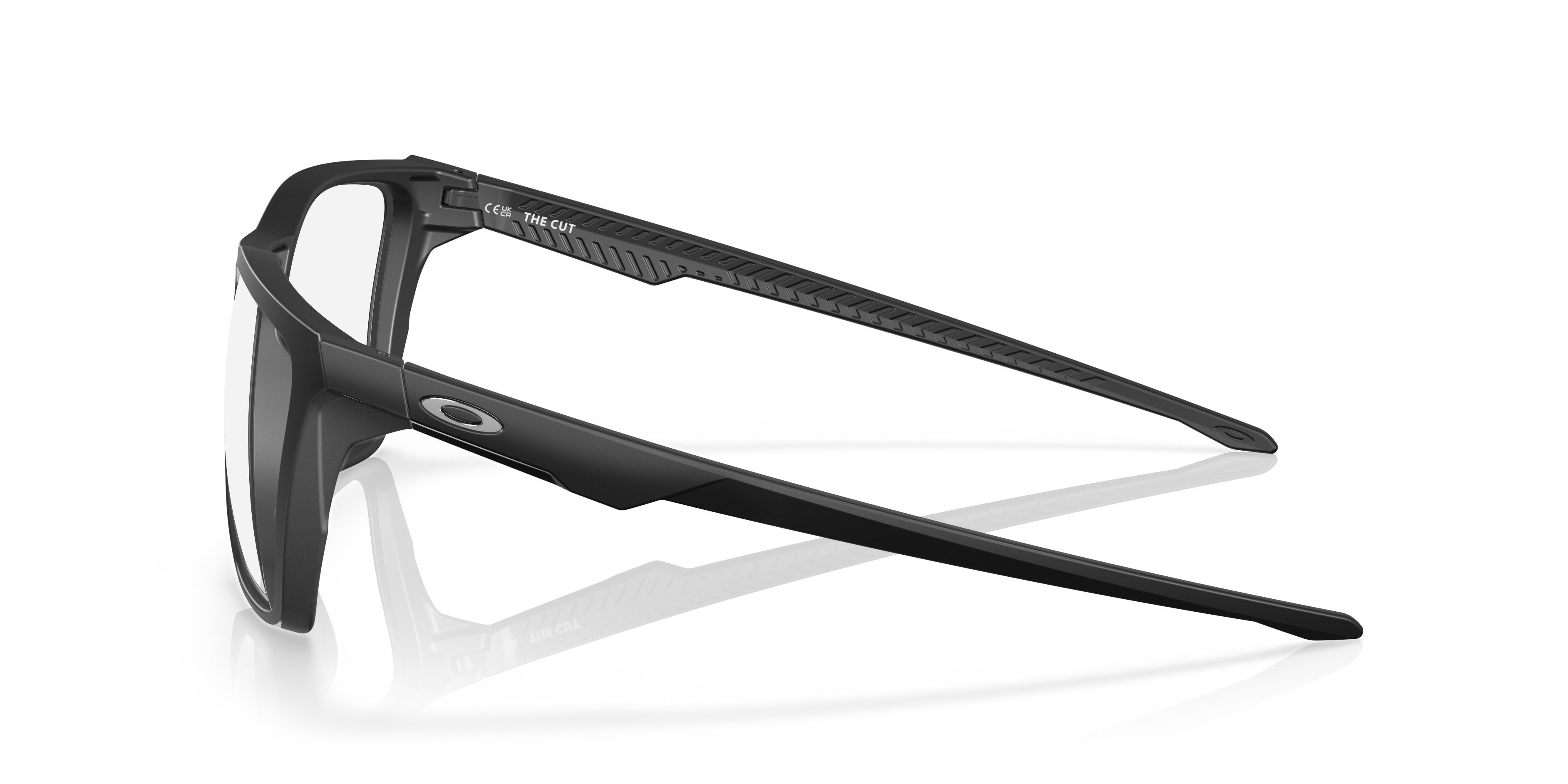Oakley OX8058 The Cut Men's Square Eyeglass Frames - Satin Black Frame