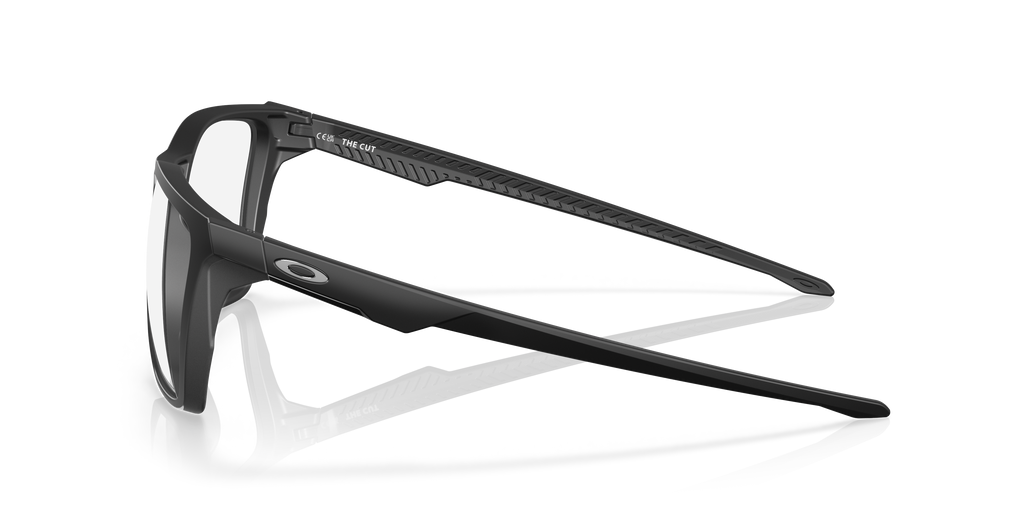 Oakley OX8058 The Cut Men's Square Eyeglass Frames - Polished Trans Stonewash Frame
