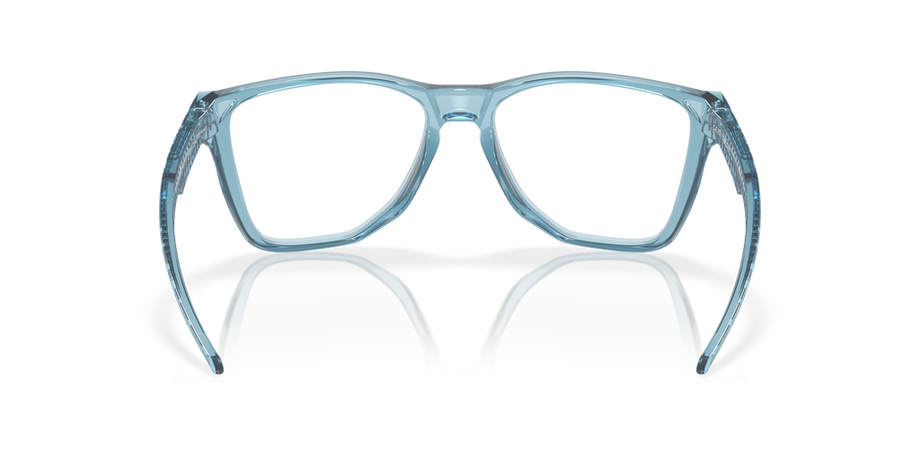 Oakley OX8058 The Cut Men's Square Eyeglass Frames - Polished Trans Stonewash Frame
