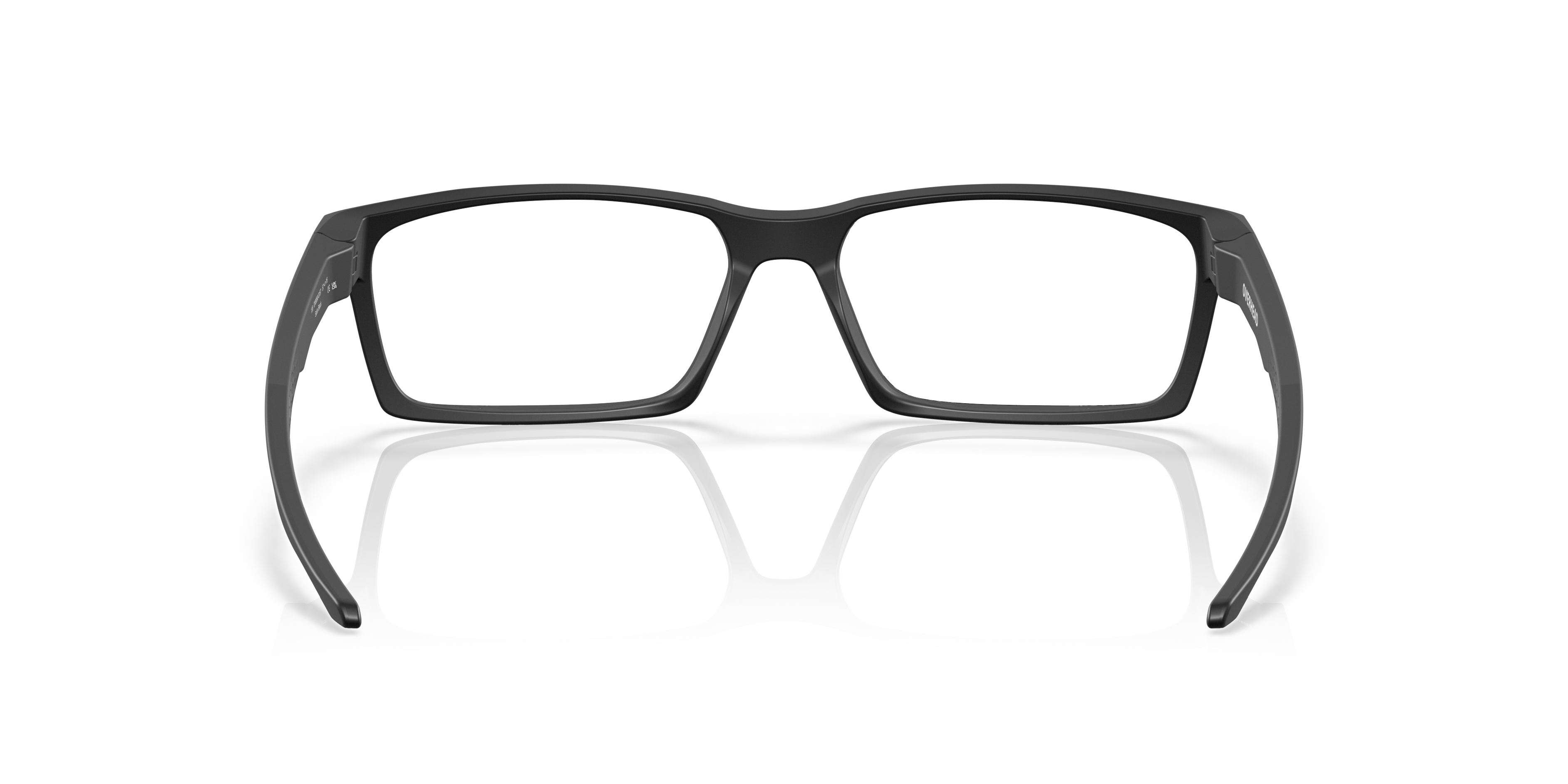 Oakley OX8060 Overhead Men's Rectangle Eyeglass Frames - Polished Clear Frame
