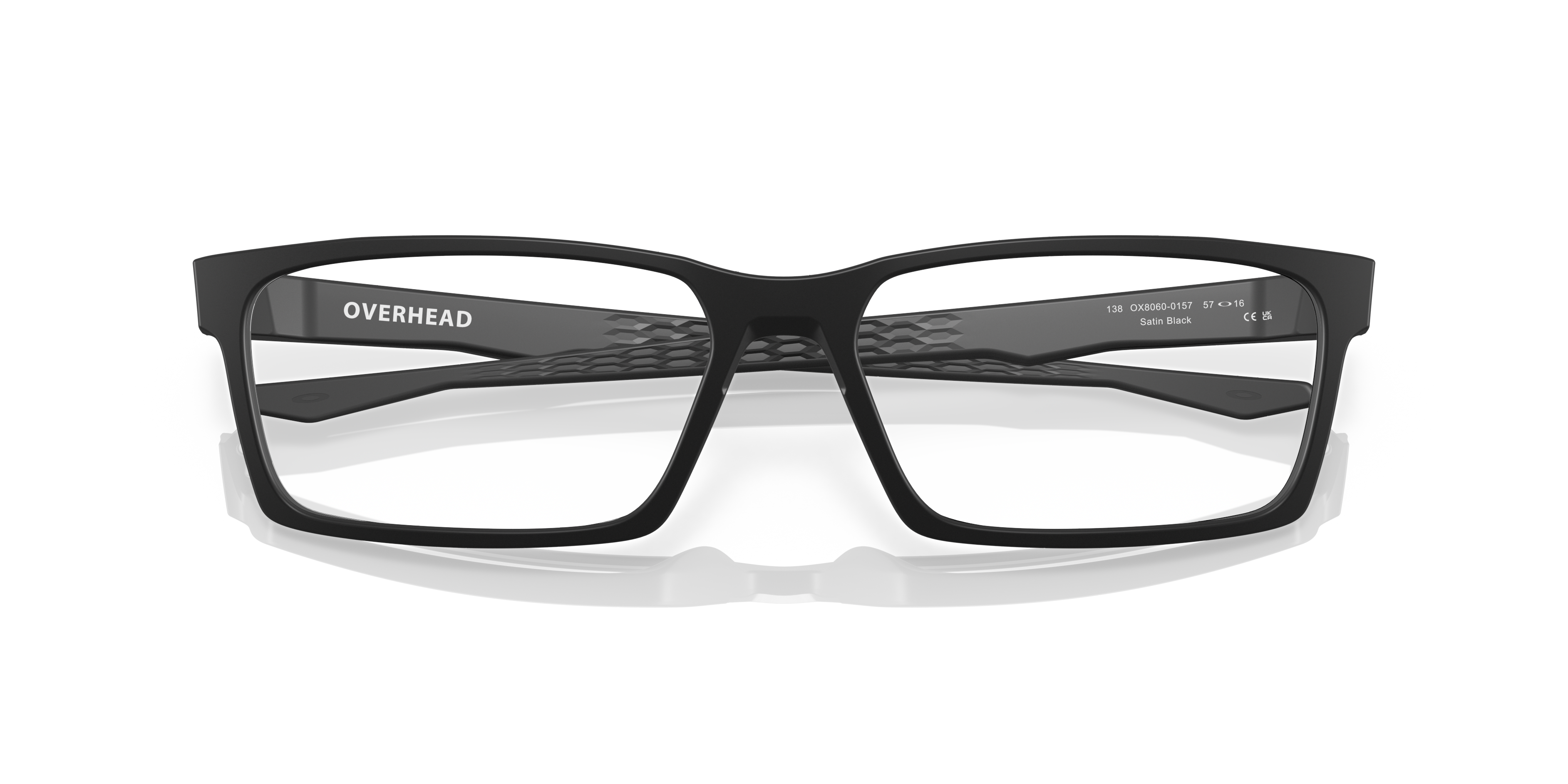 Oakley OX8060 Overhead Men's Rectangle Eyeglass Frames - Matte Dark Silver Frame