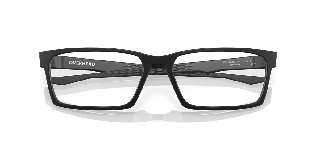 Oakley OX8060 Overhead Men's Rectangle Eyeglass Frames - Polished Clear Frame