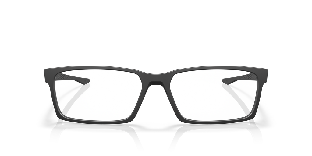 Oakley OX8060 Overhead Men's Rectangle Eyeglass Frames - Polished Clear Frame