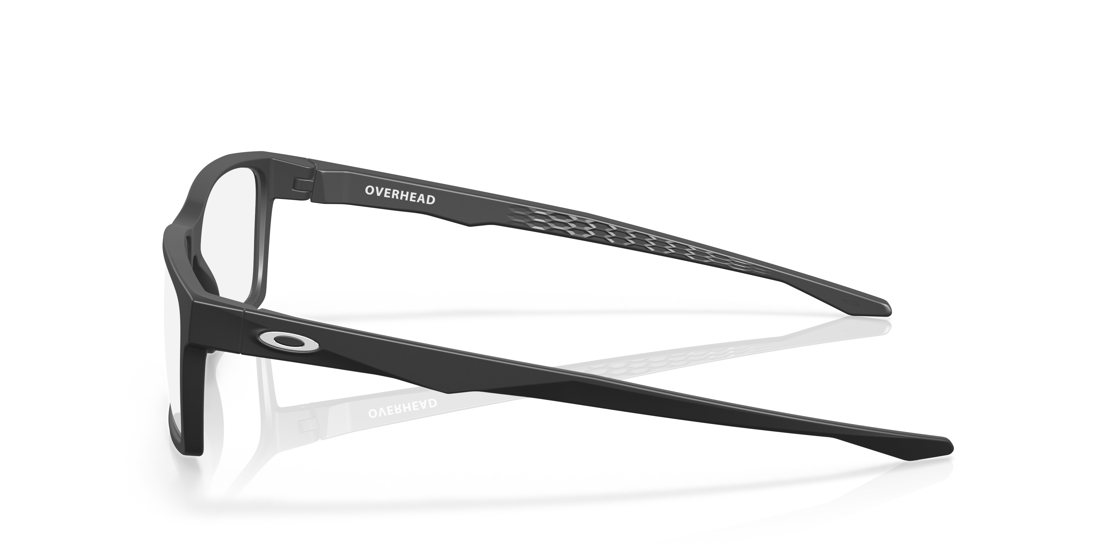 Oakley OX8060 Overhead Men's Rectangle Eyeglass Frames - Polished Clear Frame