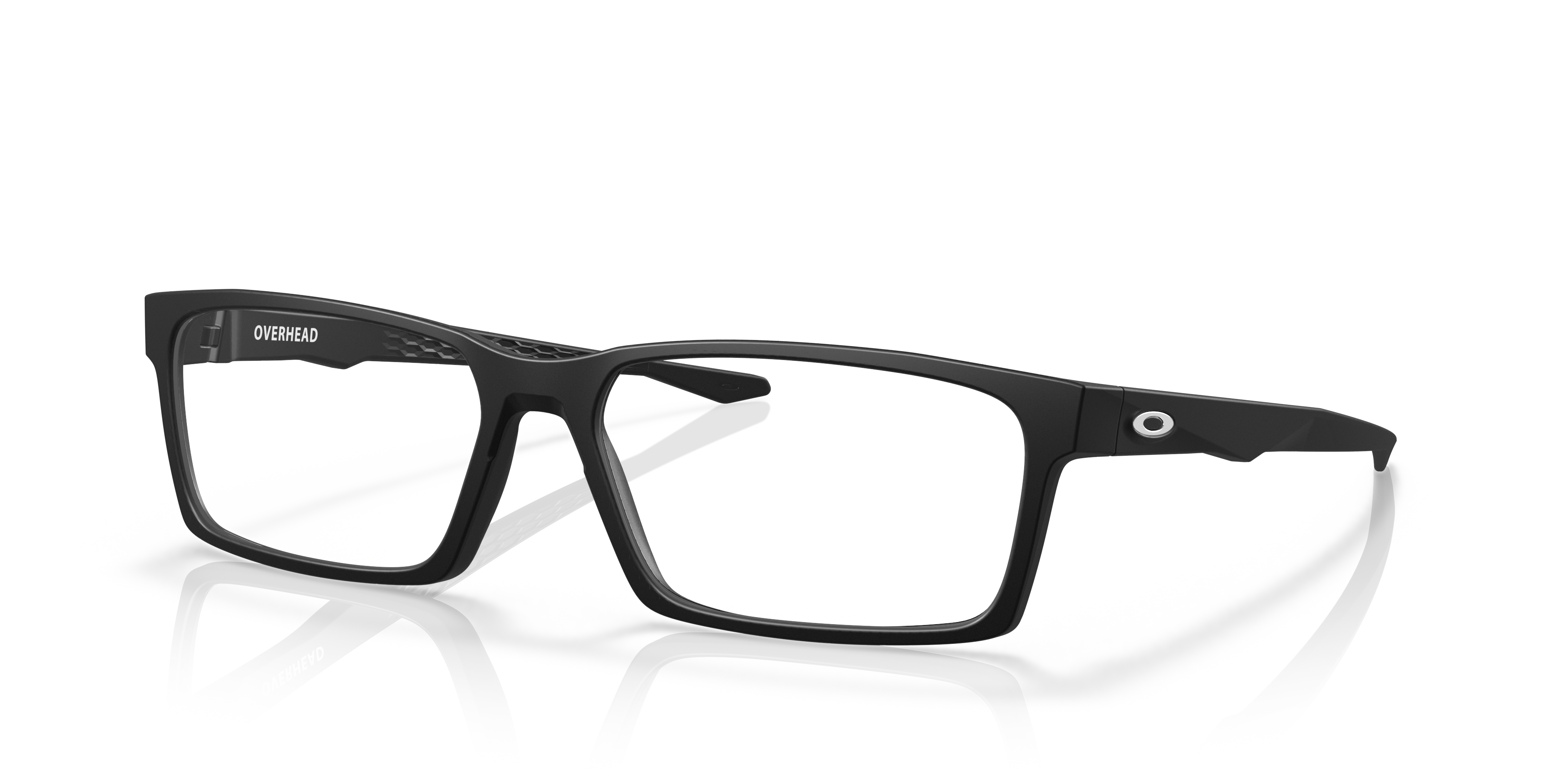 Oakley OX8060 Overhead Men's Rectangle Eyeglass Frames - Matte Dark Silver Frame