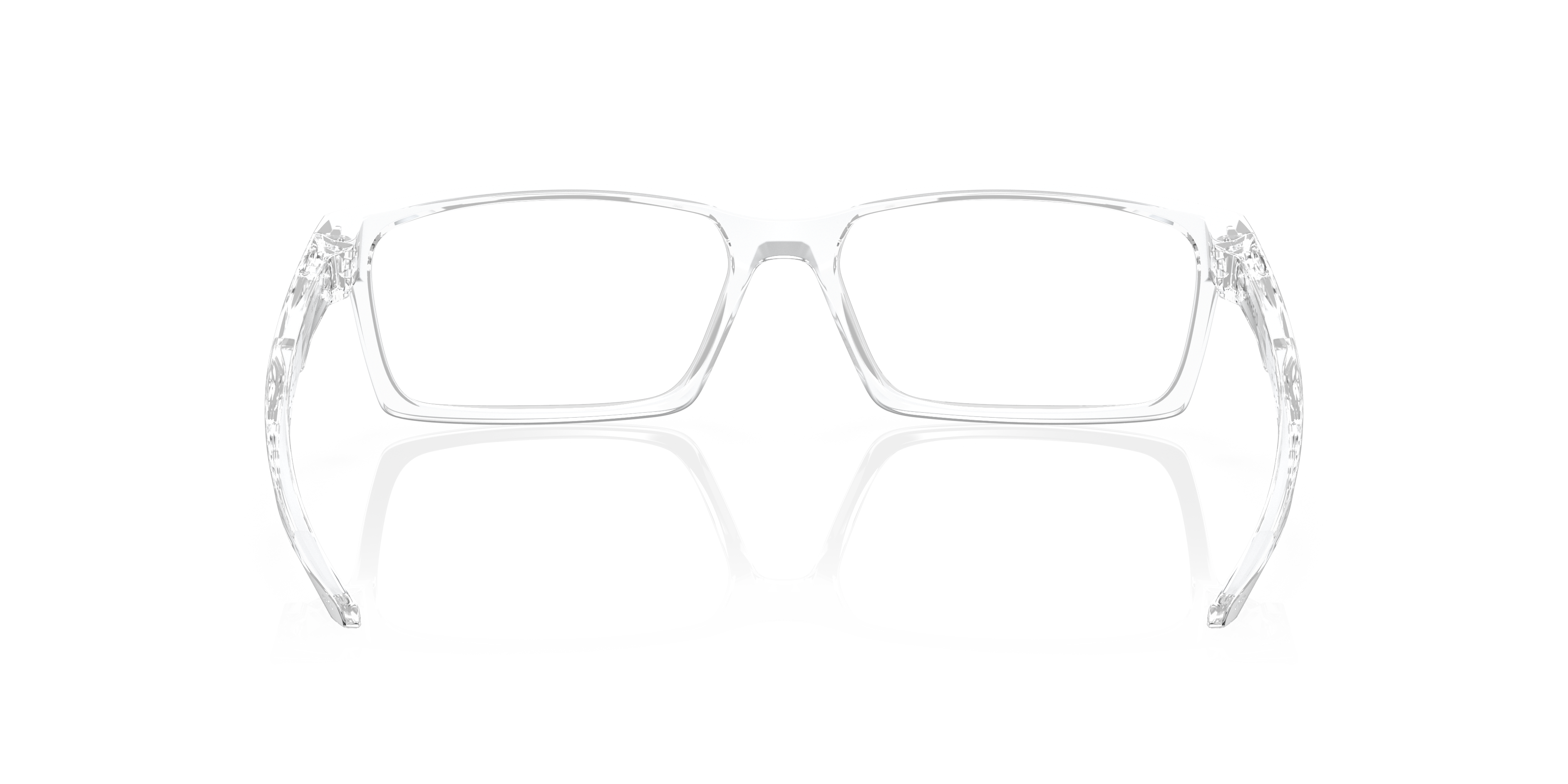 Oakley OX8060 Overhead Men's Rectangle Eyeglass Frames - Polished Clear Frame