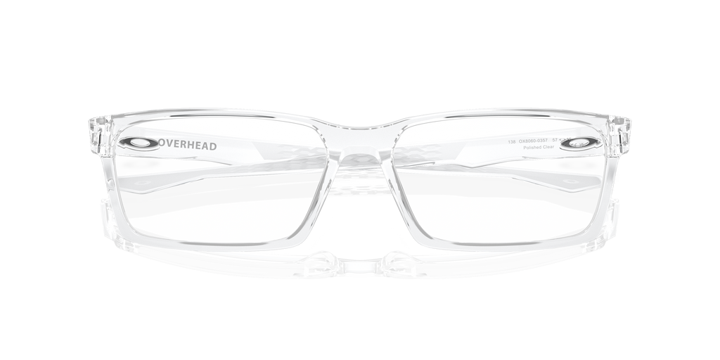 Oakley OX8060 Overhead Men's Rectangle Eyeglass Frames - Matte Dark Silver Frame