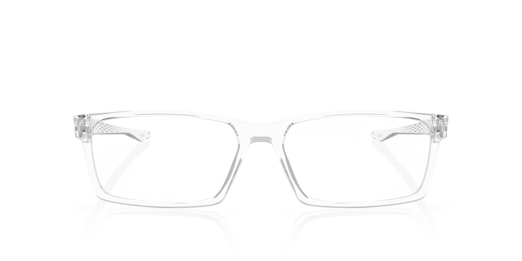 Oakley OX8060 Overhead Men's Rectangle Eyeglass Frames - Polished Clear Frame