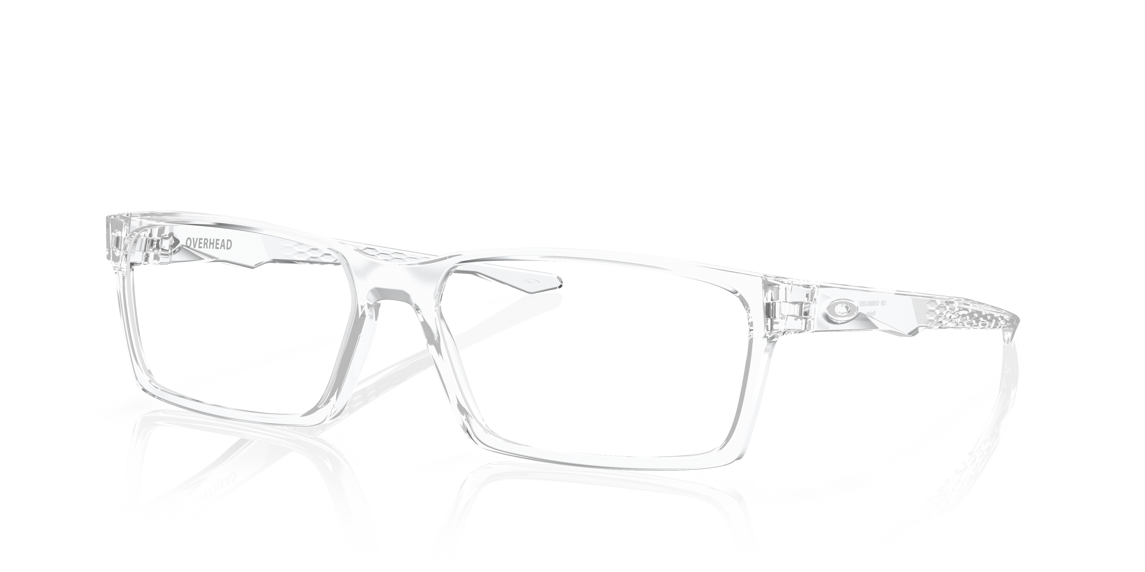 Oakley OX8060 Overhead Men's Rectangle Eyeglass Frames - Matte Dark Silver Frame